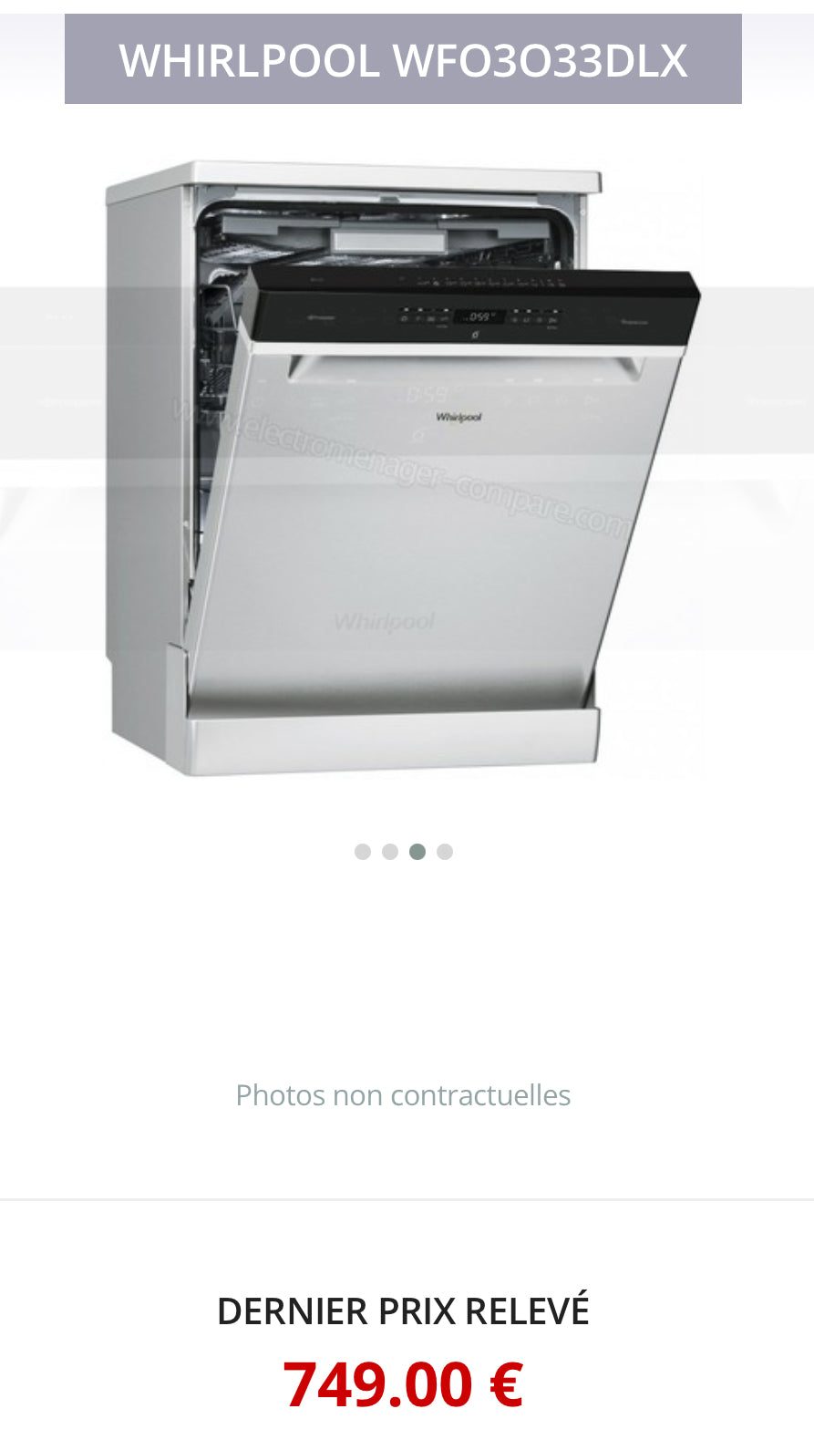 Lave-Vaisselle WHIRLPOOL 14 Couverts GARANTIE 1 AN