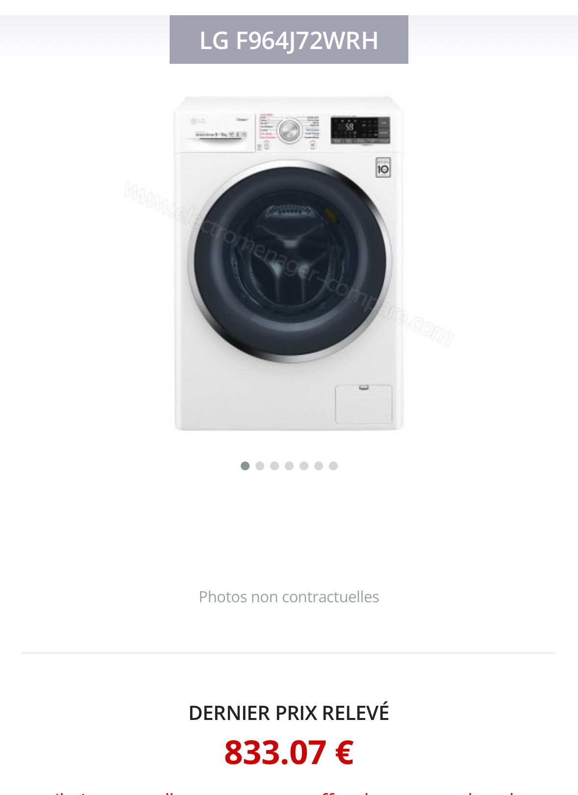 Lave-Linge Séchant LG 9 / 6 Kg GARANTIE 1 AN