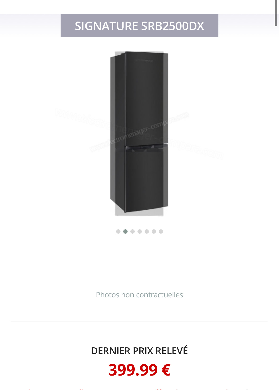 Frigo Combiné SIGNATURE Froid Ventilé GARANTIE 1 AN