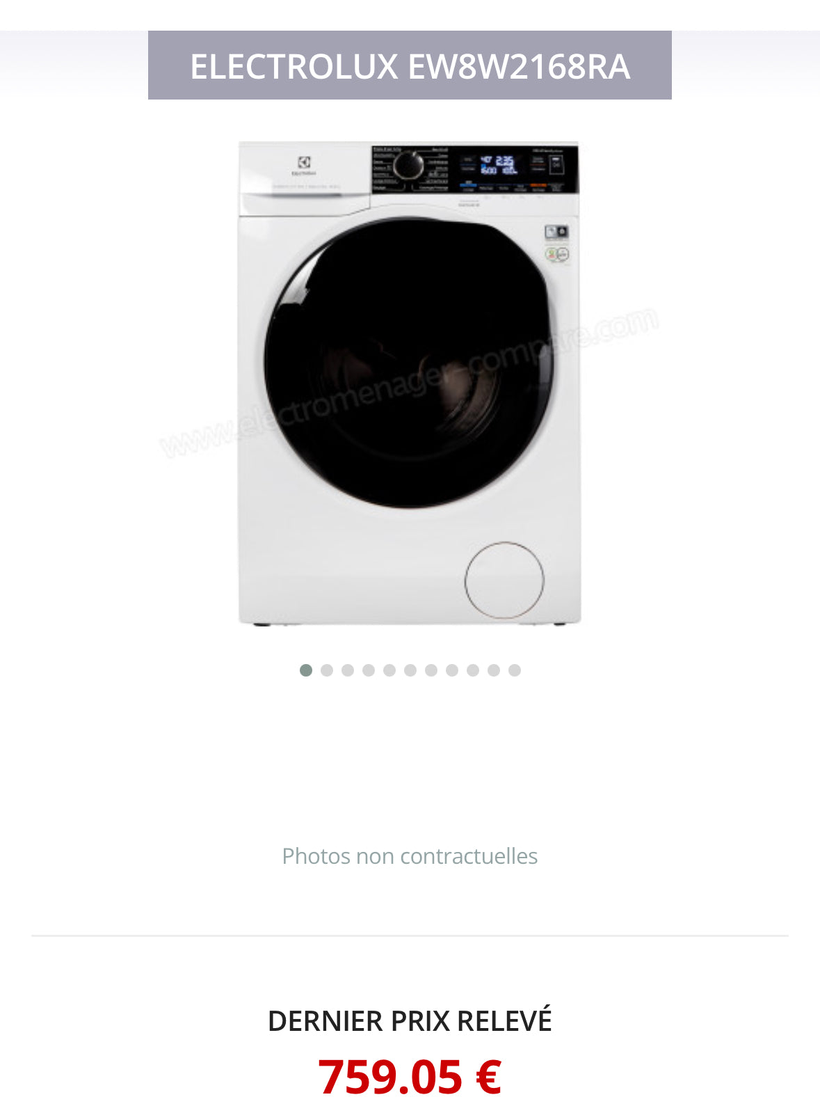 Lave-Linge Séchant ELECTROLUX 10 + 6 Kg GARANTIE 1 AN
