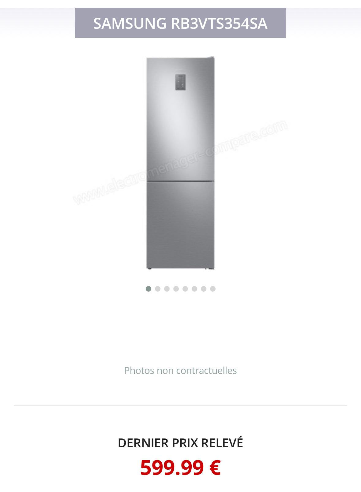 Frigo Combiné SAMSUNG Froid Ventilé Comme NEUF GARANTIE 1 AN