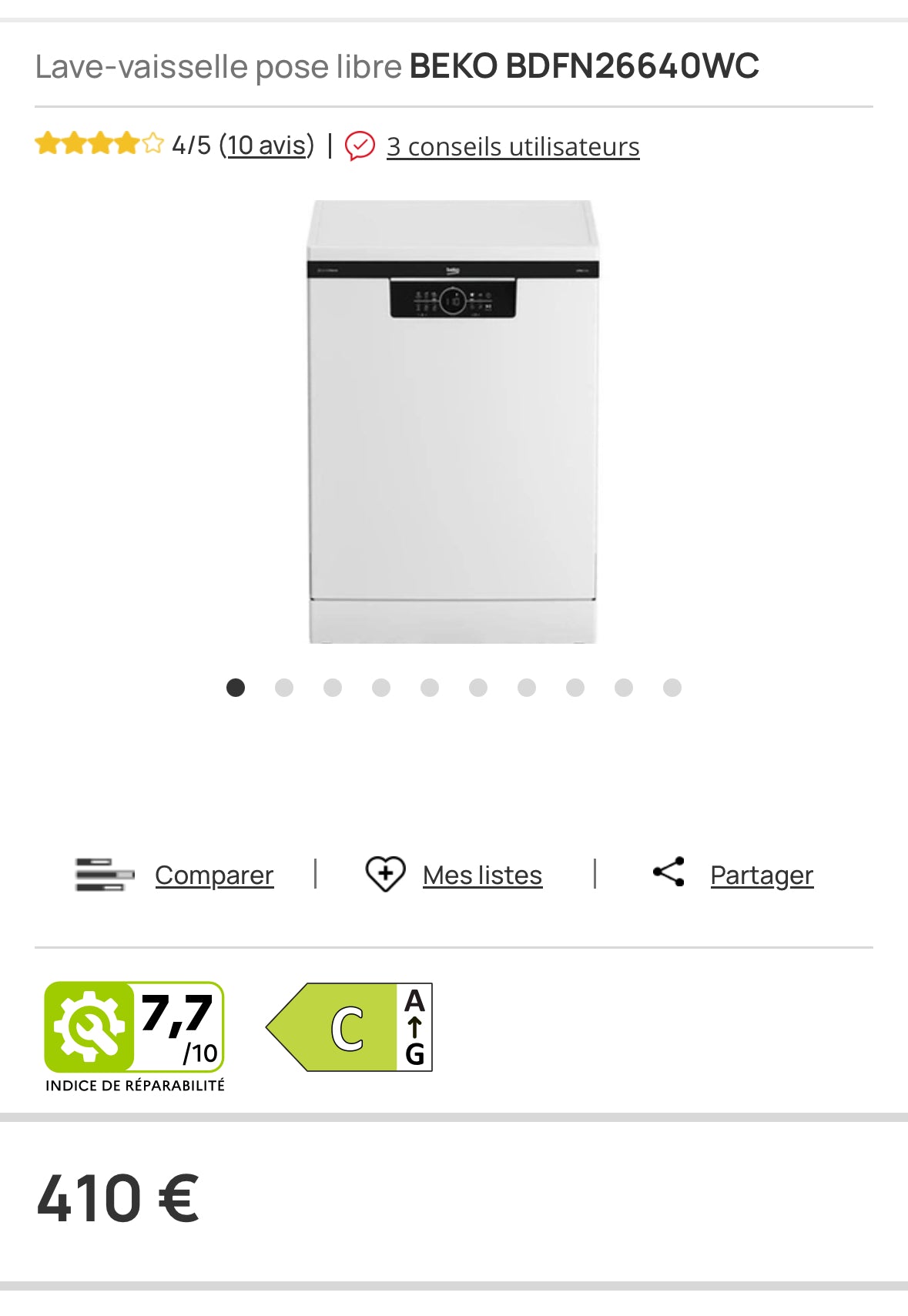 Lave-Vaisselle BEKO 16 Couverts GARANTIE 1 AN
