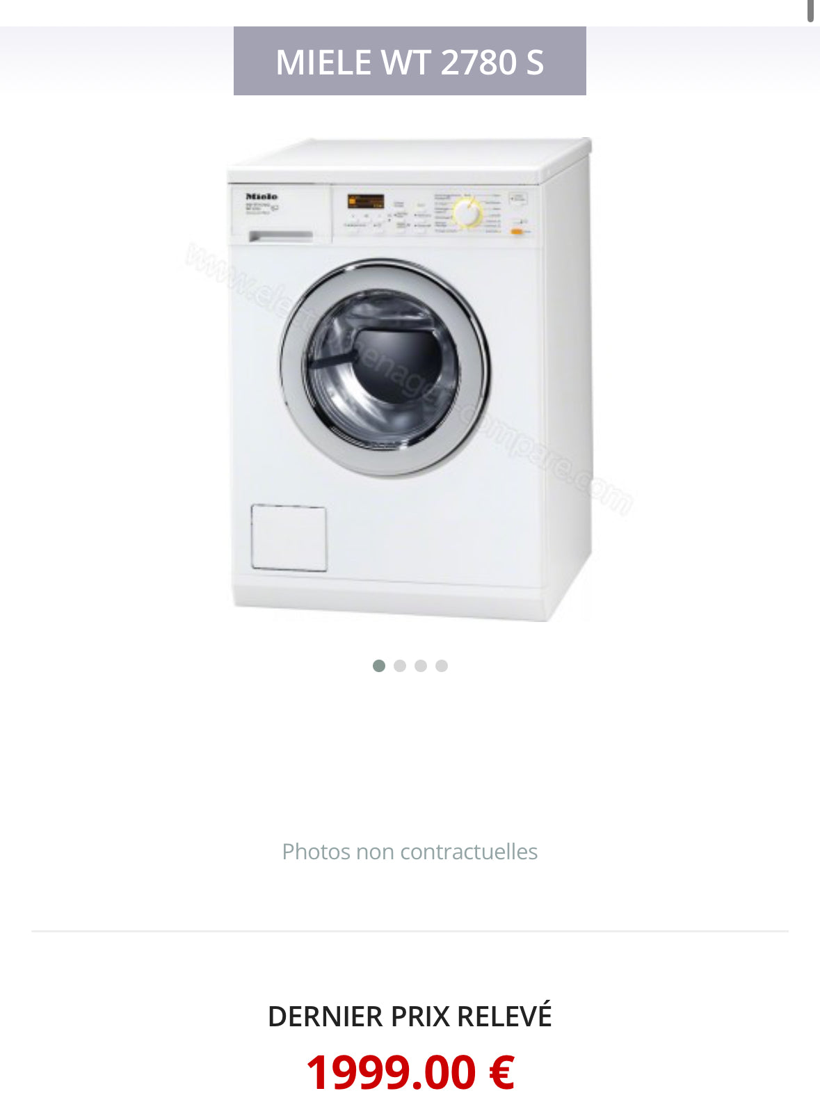 Lave-Linge Séchant MIELE 5.5 / 3 Kg GARANTIE 1 AN