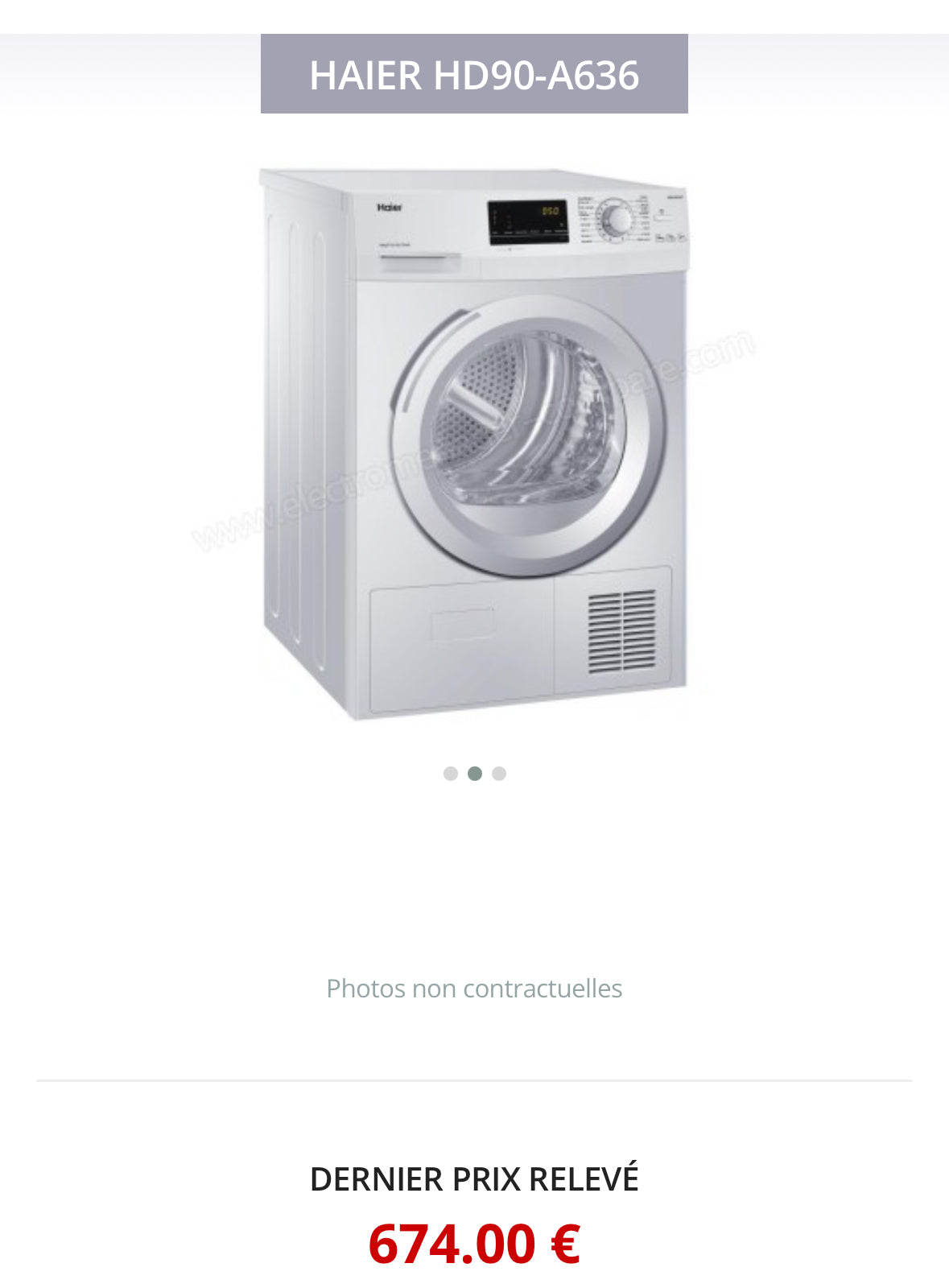 Sèche-Linge HAIER 9 Kg GARANTIE 1 AN