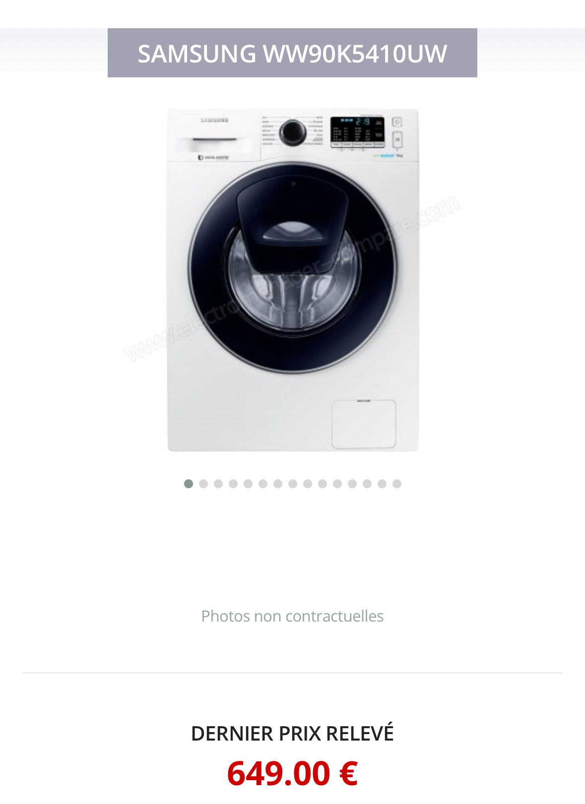 Lave-Linge SAMSUNG 9 Kg AddWash GARANTIE 1 AN