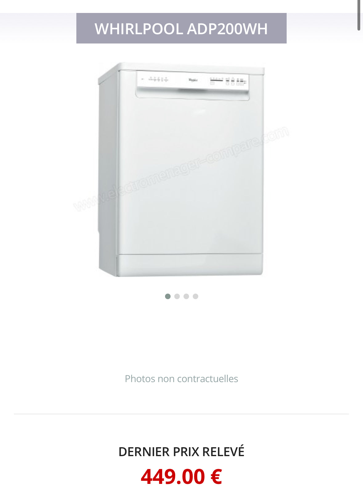 Lave-Vaisselle WHIRLPOOL 13 Couverts GARANTIE 1 AN