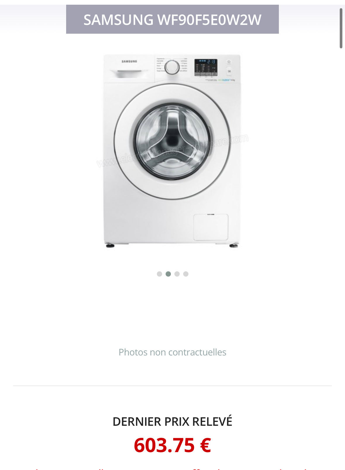 Lave-Linge SAMSUNG 9 Kg GARANTIE 1 AN