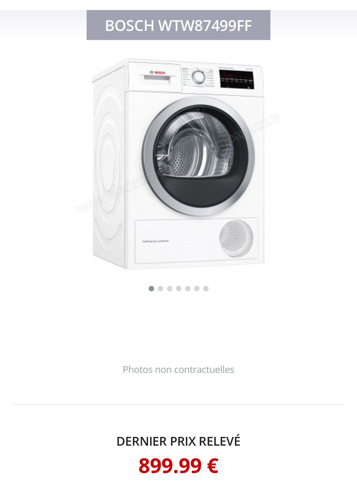 Sèche-Linge BOSCH 9 Kg GARANTIE 1 AN
