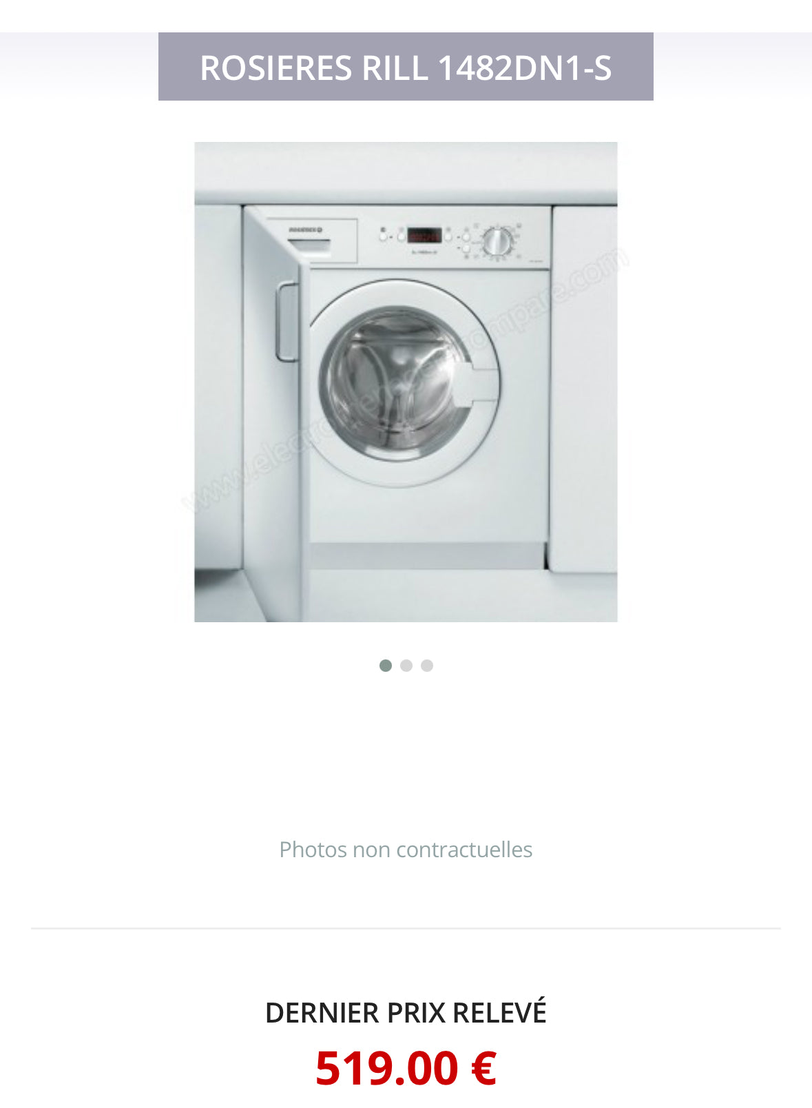 Lave-Linge ROSIÈRES 8 Kg GARANTIE 1 AN