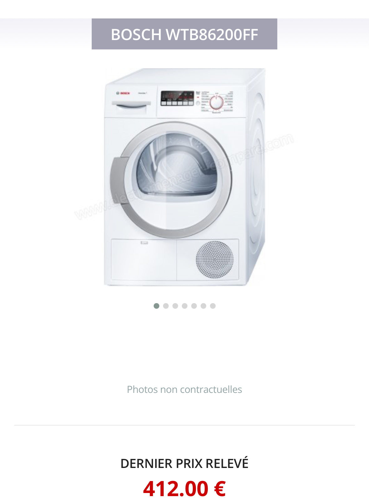 Sèche-Linge BOSCH 7 Kg GARANTIE 1 AN