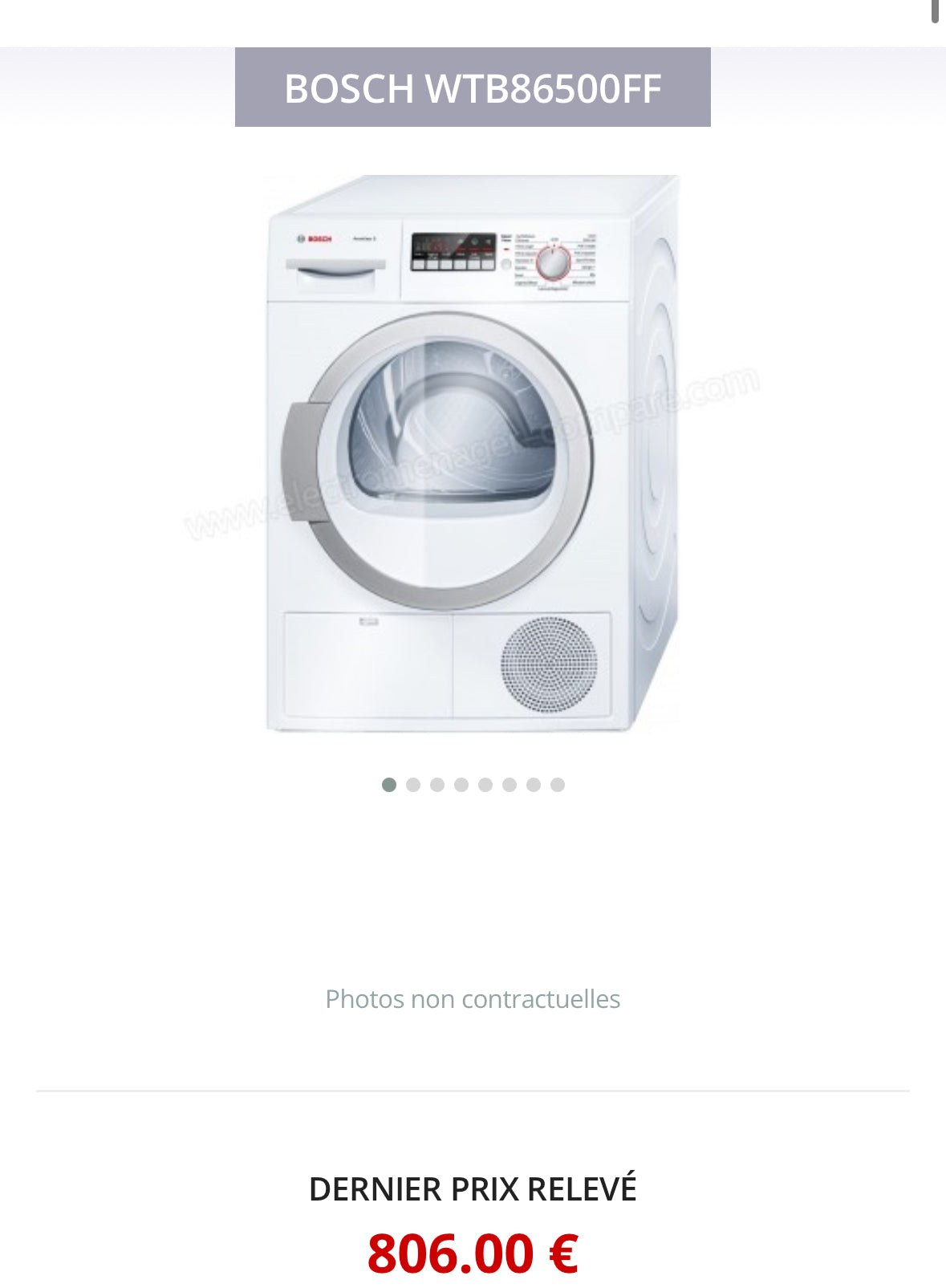 Sèche-Linge BOSCH 8 Kg GARANTIE 1 AN