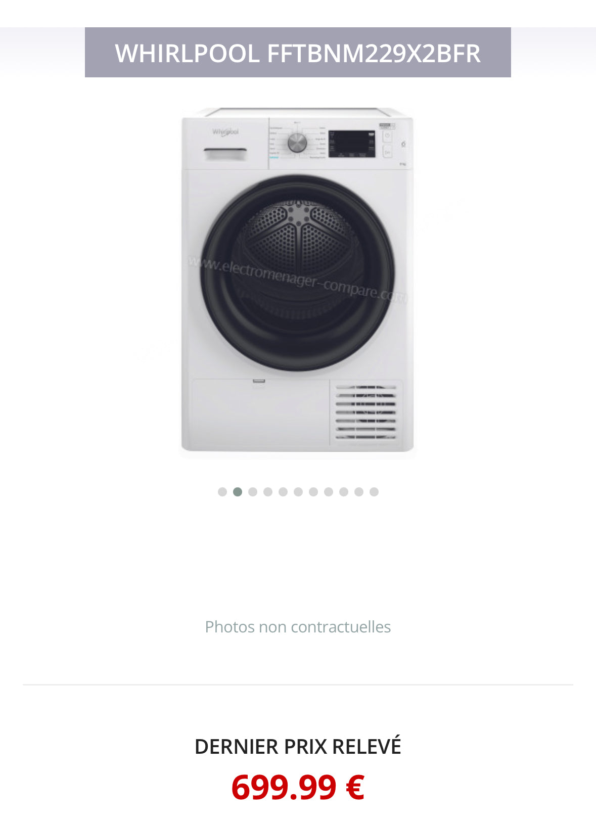 Sèche-Linge WHIRLPOOL 9 Kg Comme NEUF  ( Très Peu Servi ) GARANTIE 2 ANS