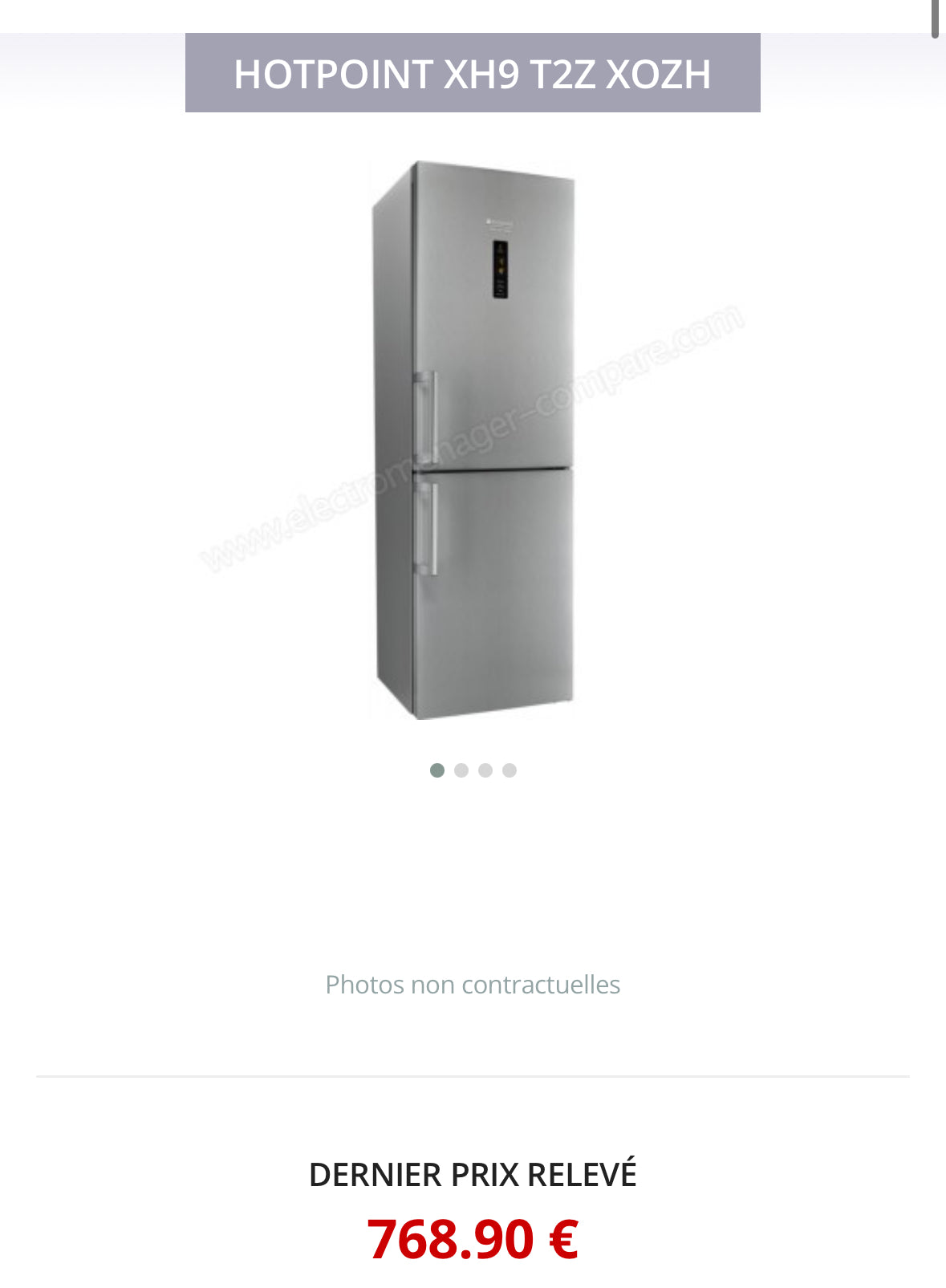 Frigo Combiné HOTPOINT-ARISTON Froid Ventilé GARANTIE 1 AN