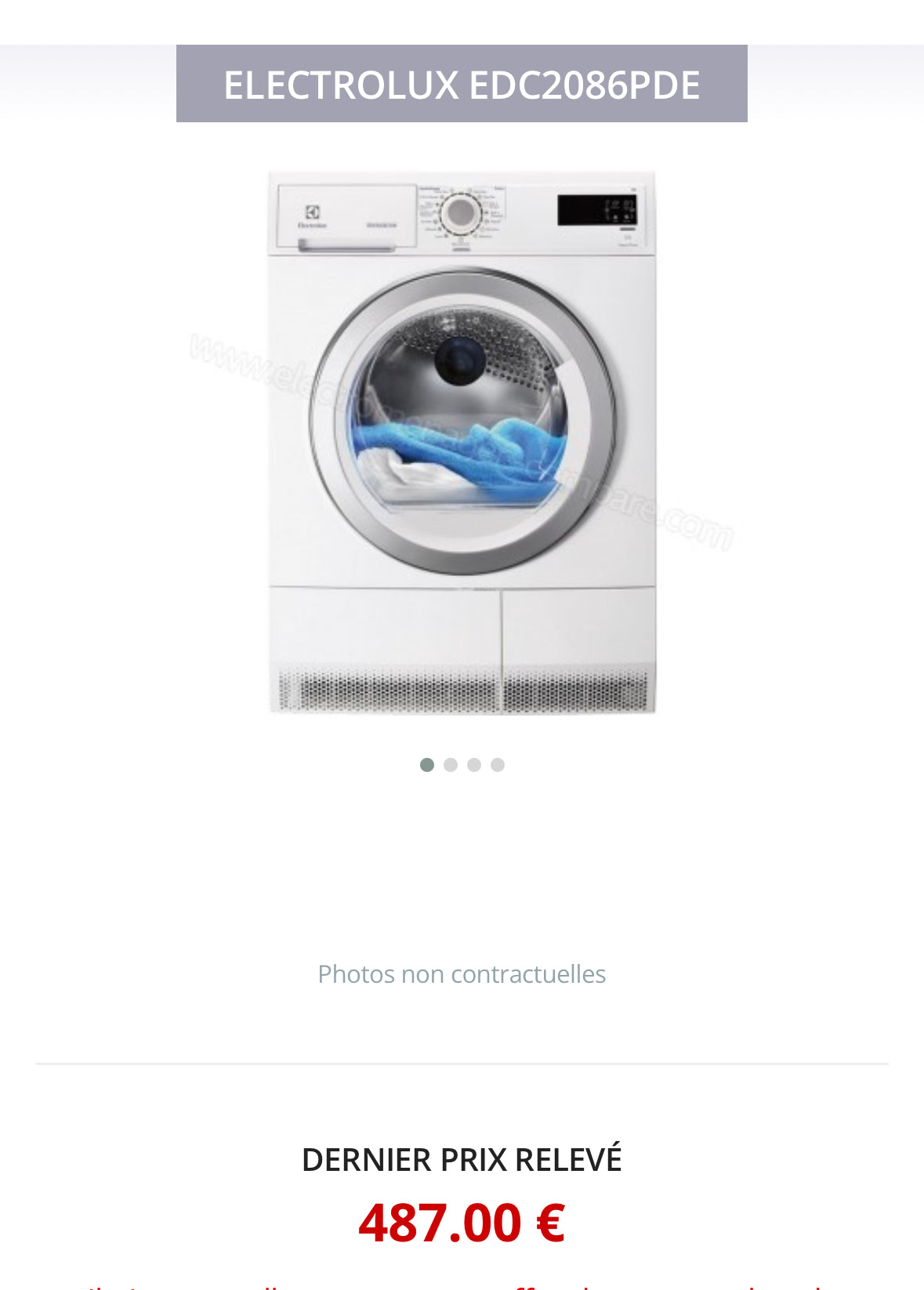 Sèche-linge ELECTROLUX 8 Kg GARANTIE 1 AN
