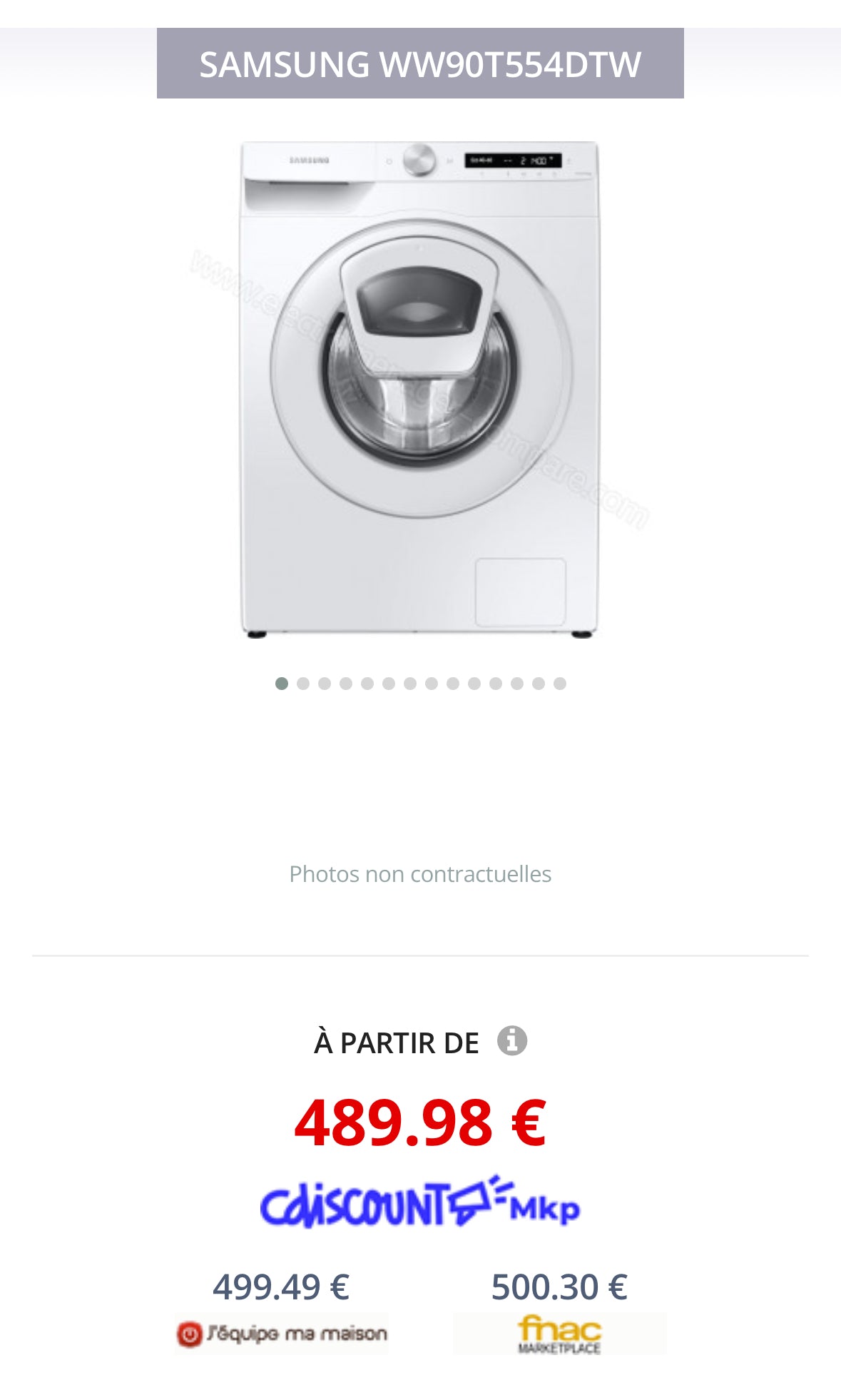 Lave-Linge SAMSUNG 9 Kg GARANTIE 1 AN
