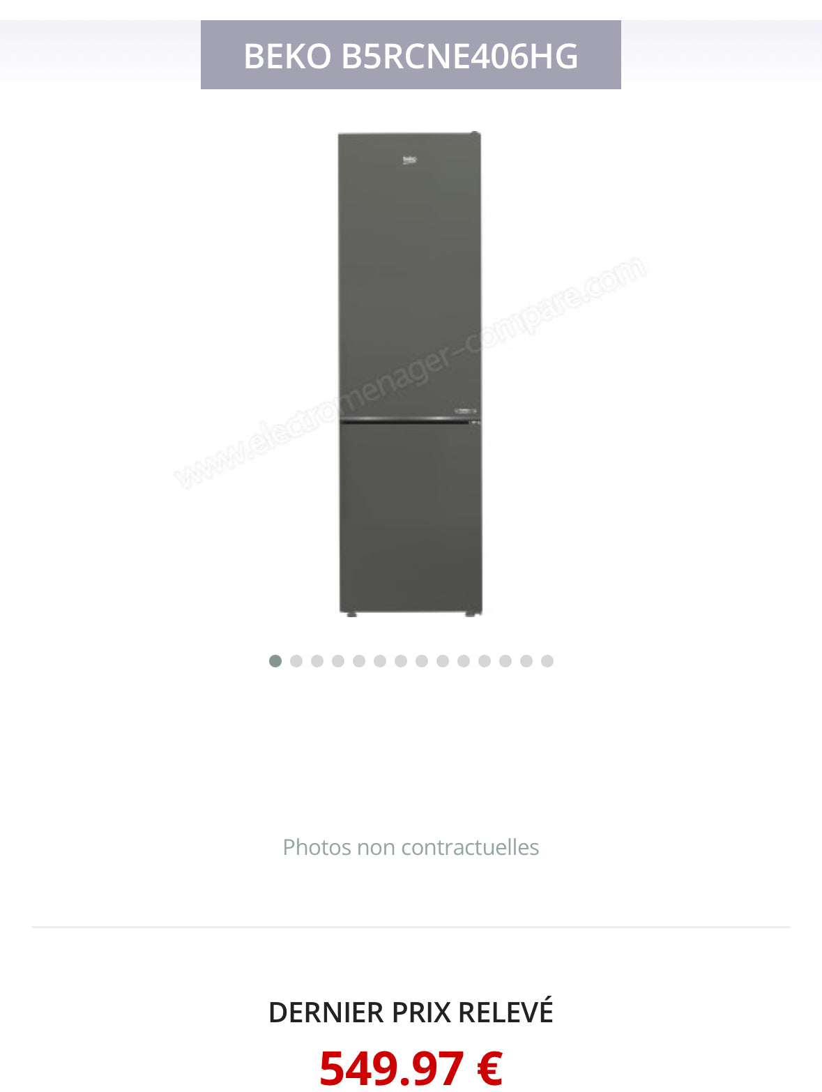 Frigo Combiné BEKO Froid Ventilé NEUF ( Avec défaut d’aspect ) GARANTIE 1 AN
