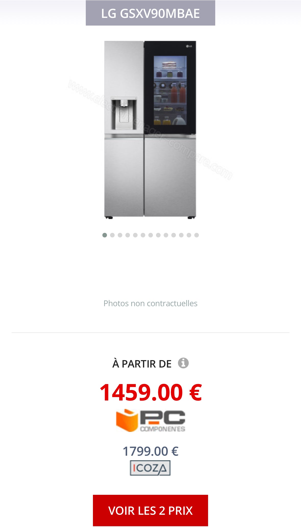 Frigo Américain LG Vitrine Froid Ventilé GARANTIE 1 AN