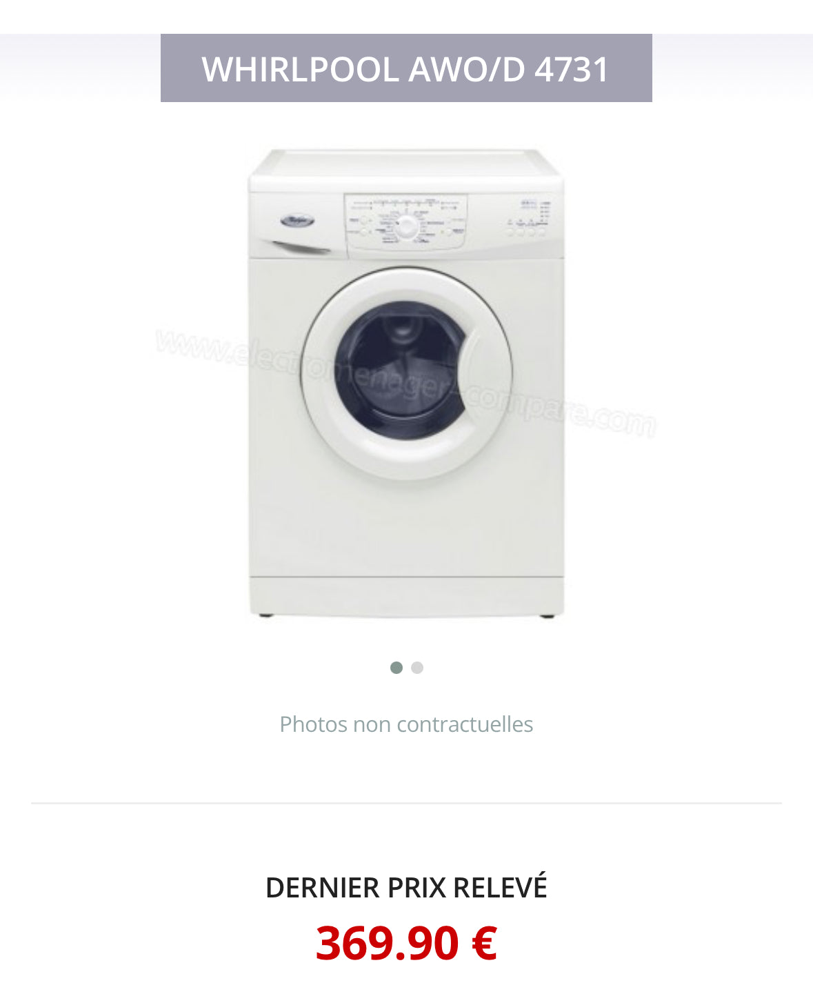 Lave-Linge WHIRLPOOL 6 Kg GARANTIE 1 AN