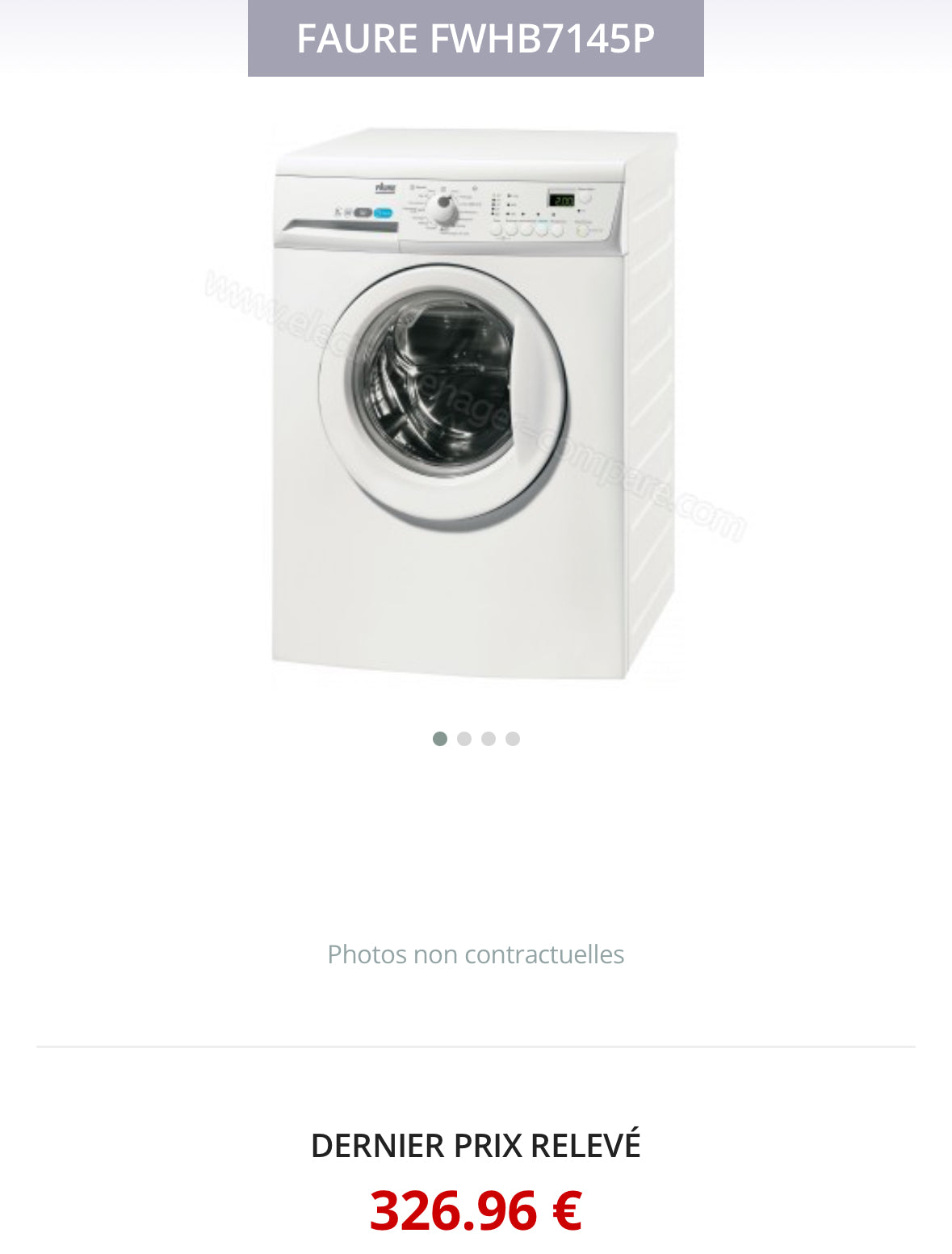 Lave-Linge FAURE 7 Kg GARANTIE 1 AN