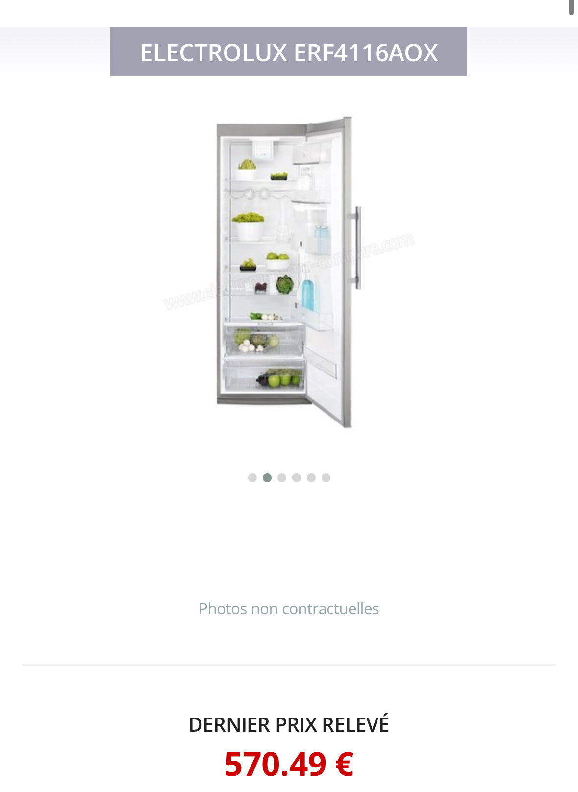 Frigo Simple ELECTROLUX Air Brasse GARANTIE 1 AN