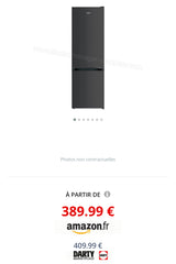 Frigo Combiné CHIQ Noir Mat GARANTIE 3 MOIS