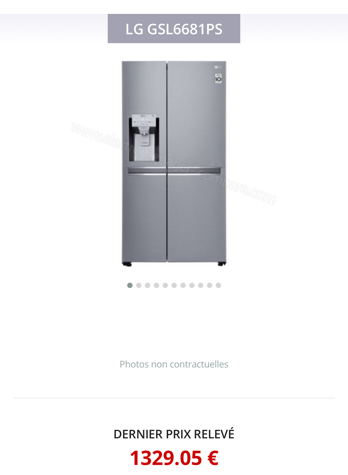 Frigo Américain LG Avec Distributeur Eau et Glaçons GARANTIE 1 AN