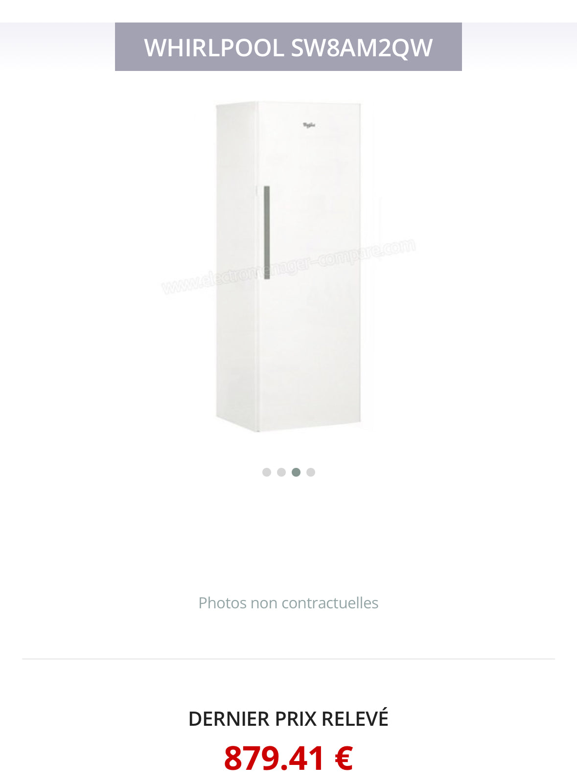 Réfrigérateur Simple WHIRLPOOL Froid Brassé GARANTIE 1 AN