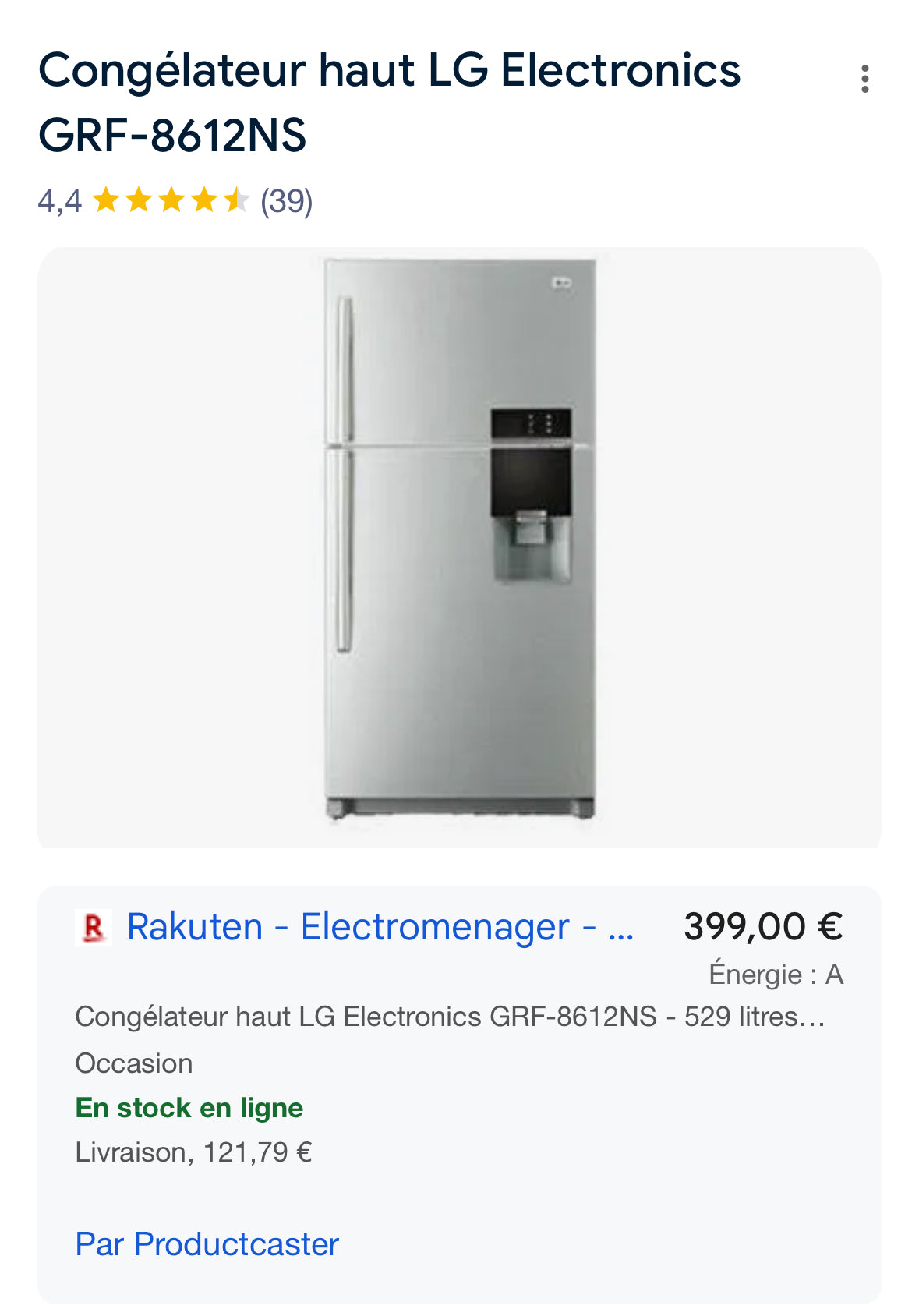 Frigo Combiné LG Grande Capacité GARANTIE 1 AN