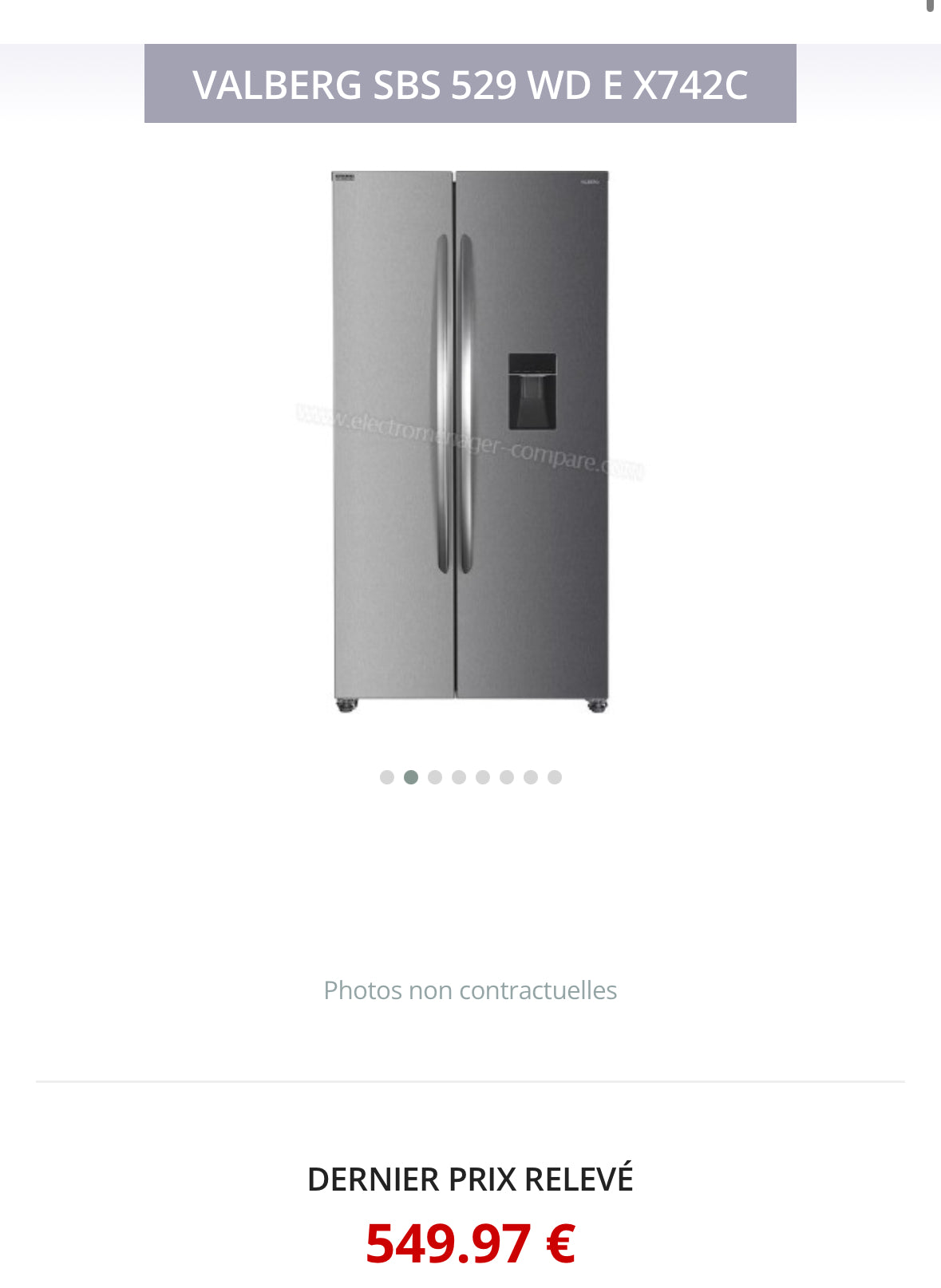 Frigo Américain VALBERG No Frost GARANTIE 1 AN