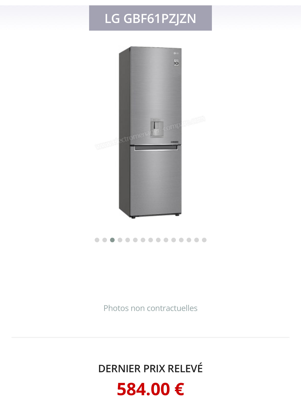 Frigo Combiné LG Inox - Froid Ventilé GARANTIE 1 AN