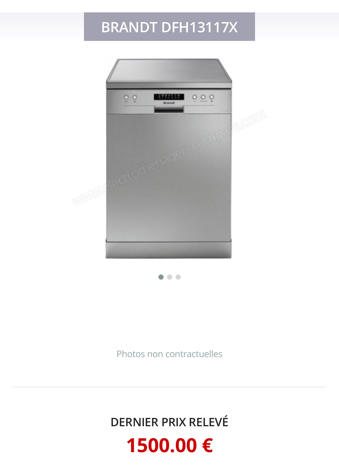 Lave-Vaisselle BRANDT 13 Couverts GARANTIE 1 AN