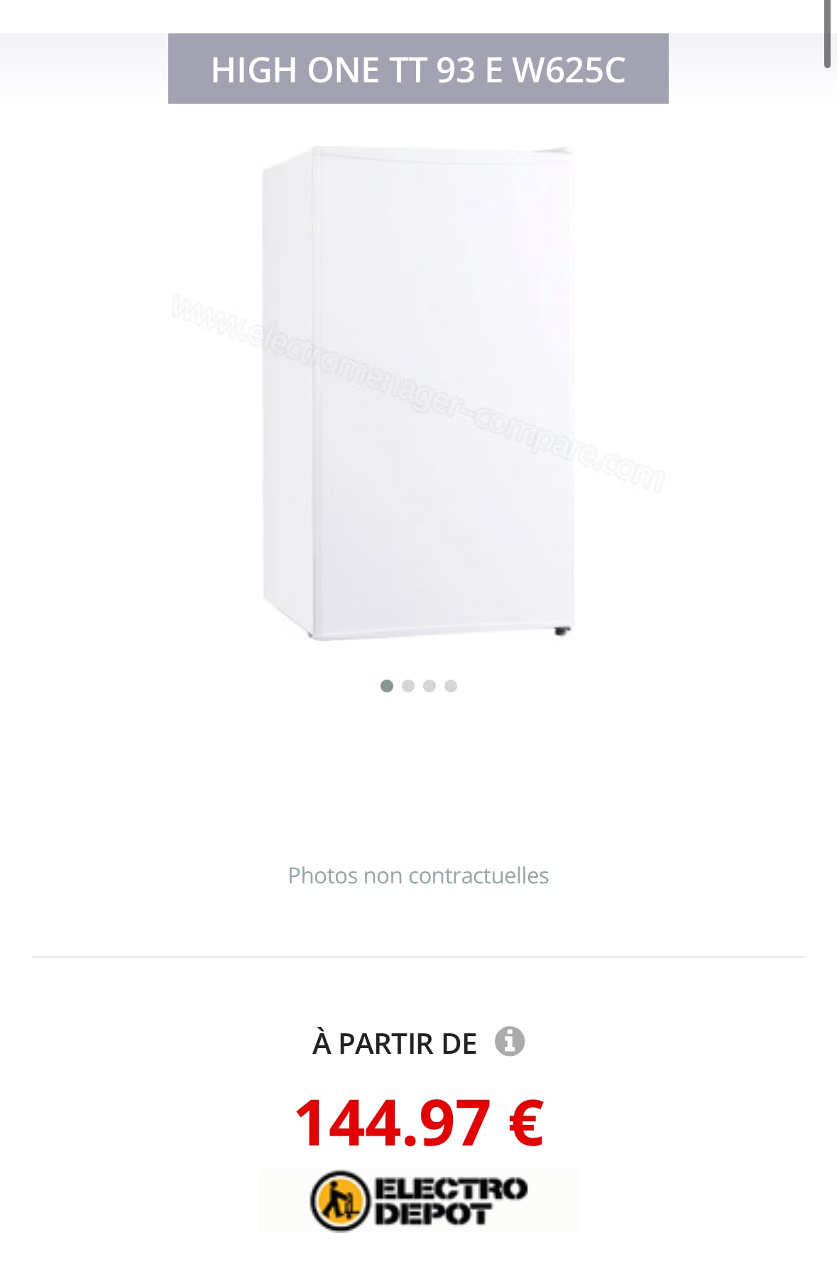 Frigo Top HIGHONE Neuf ( Avec Défaut d’Aspect ) GARANTIE 1 AN