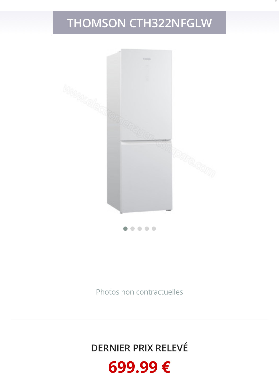 Frigo Combiné THOMSON No Frost GARANTIE 1 AN