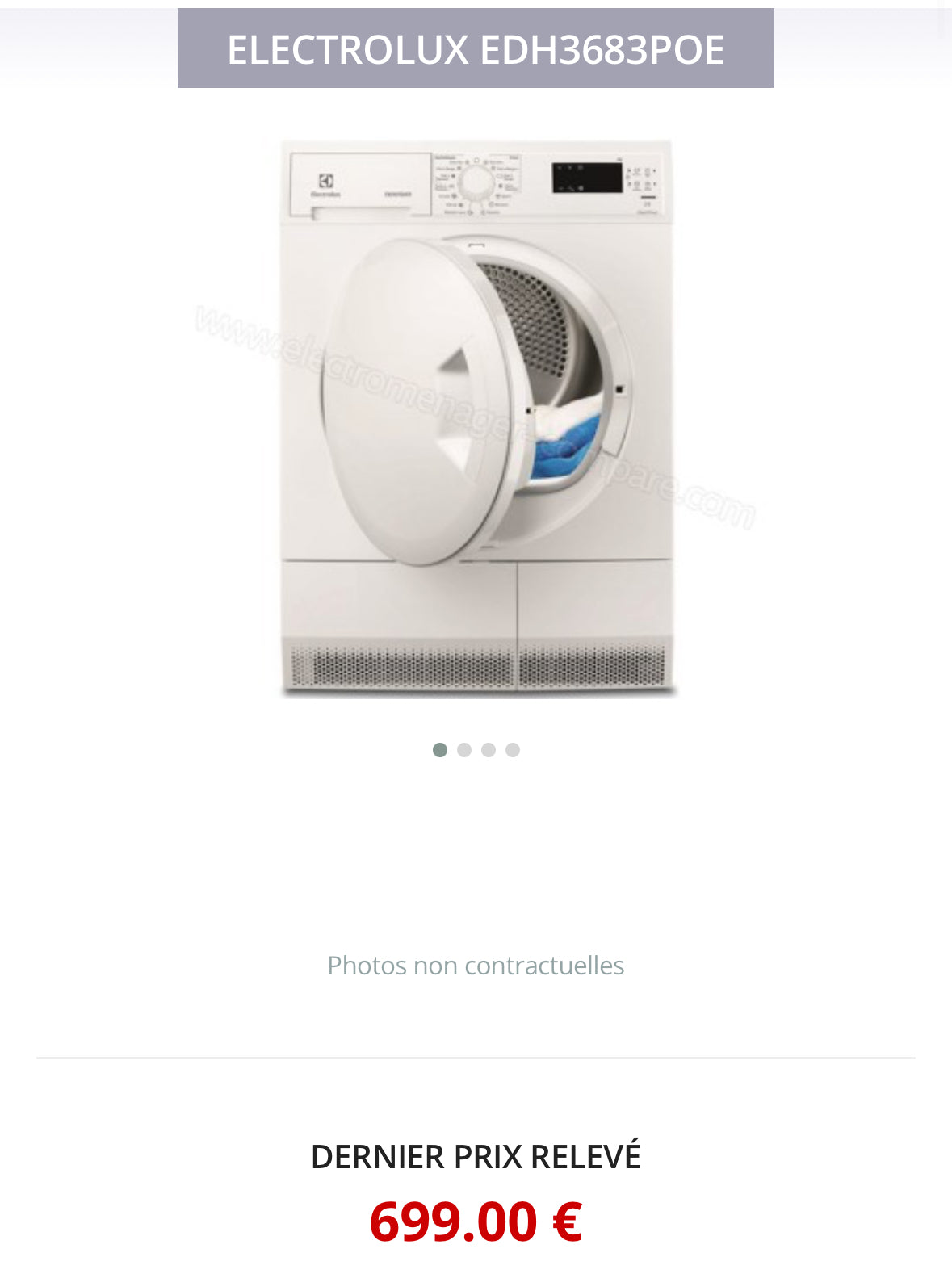 Sèche-linge ELECTROLUX 8 Kg GARANTIE 1 AN