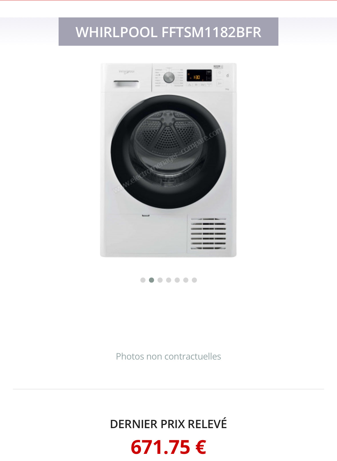 Sèche-Linge WHIRLPOOL 8 Kg GARANTIE 1 AN