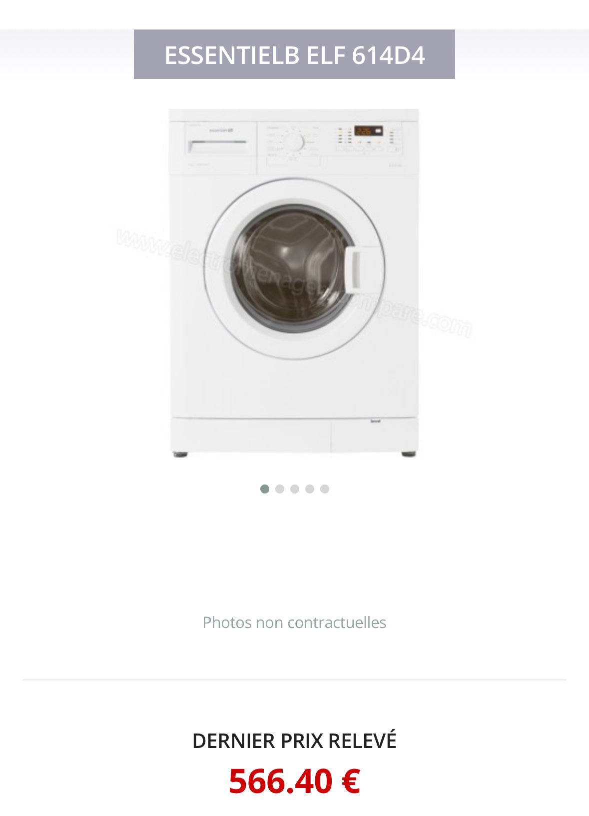 Lave-Linge ESSENTIEL B 6 Kg GARANTIE 1 AN