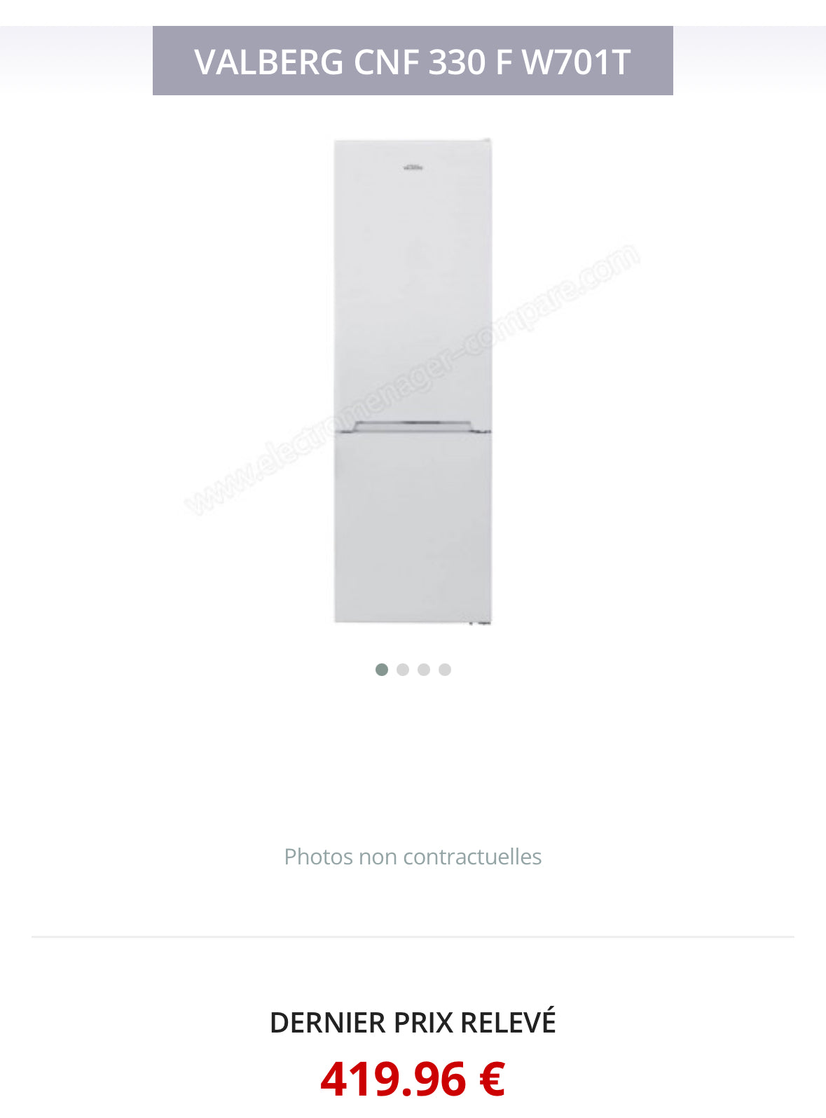 Frigo Combiné VALBERG Froid Ventilé GARANTIE 1 AN