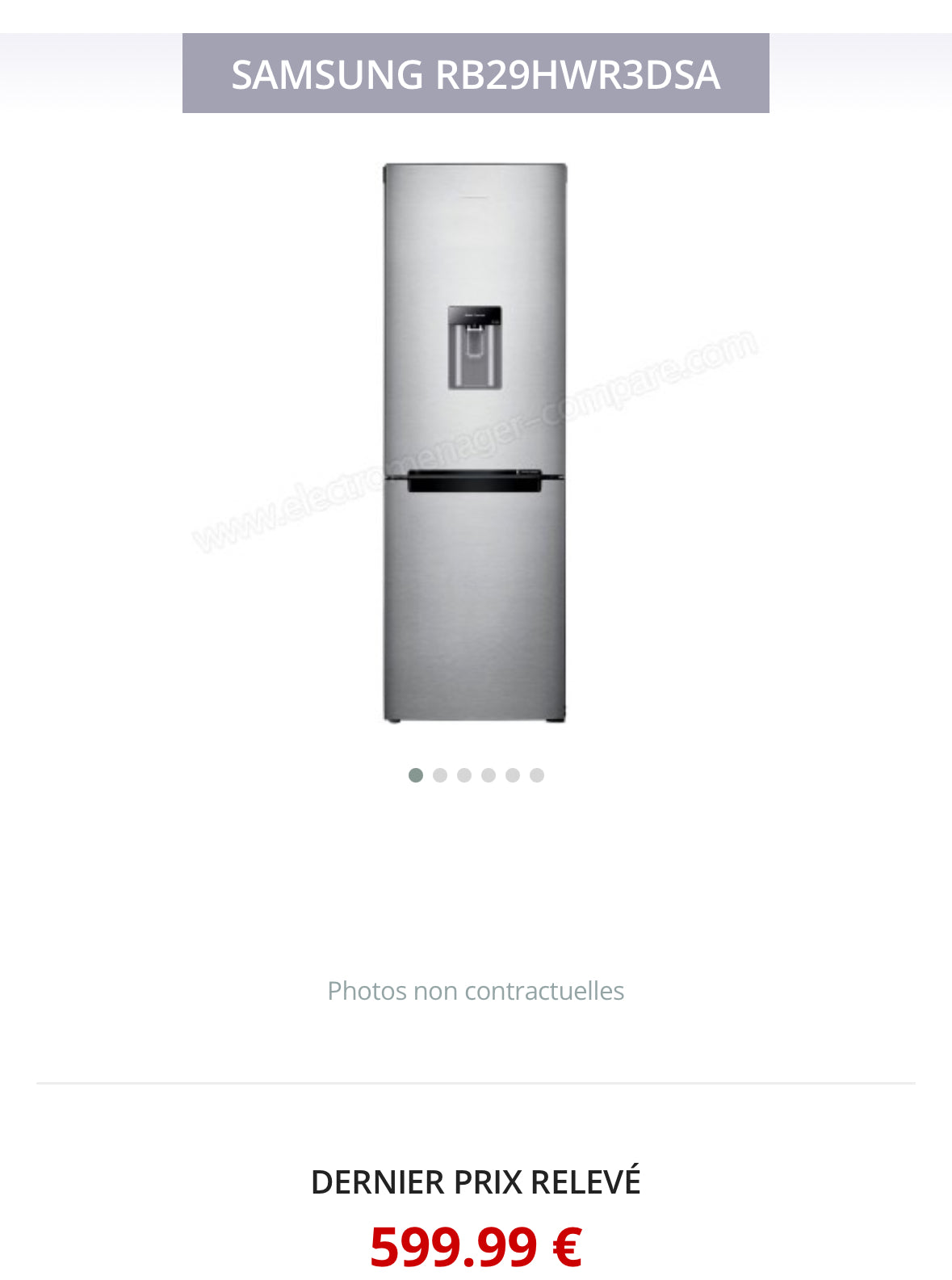 Frigo Combiné SAMSUNG Froid Ventilé GARANTIE 1 AN
