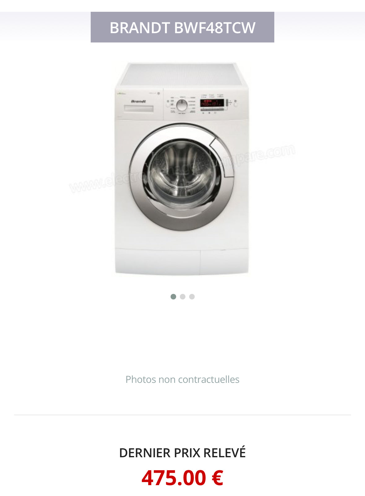 Lave-Linge BRANDT 8 Kg GARANTIE 1 AN