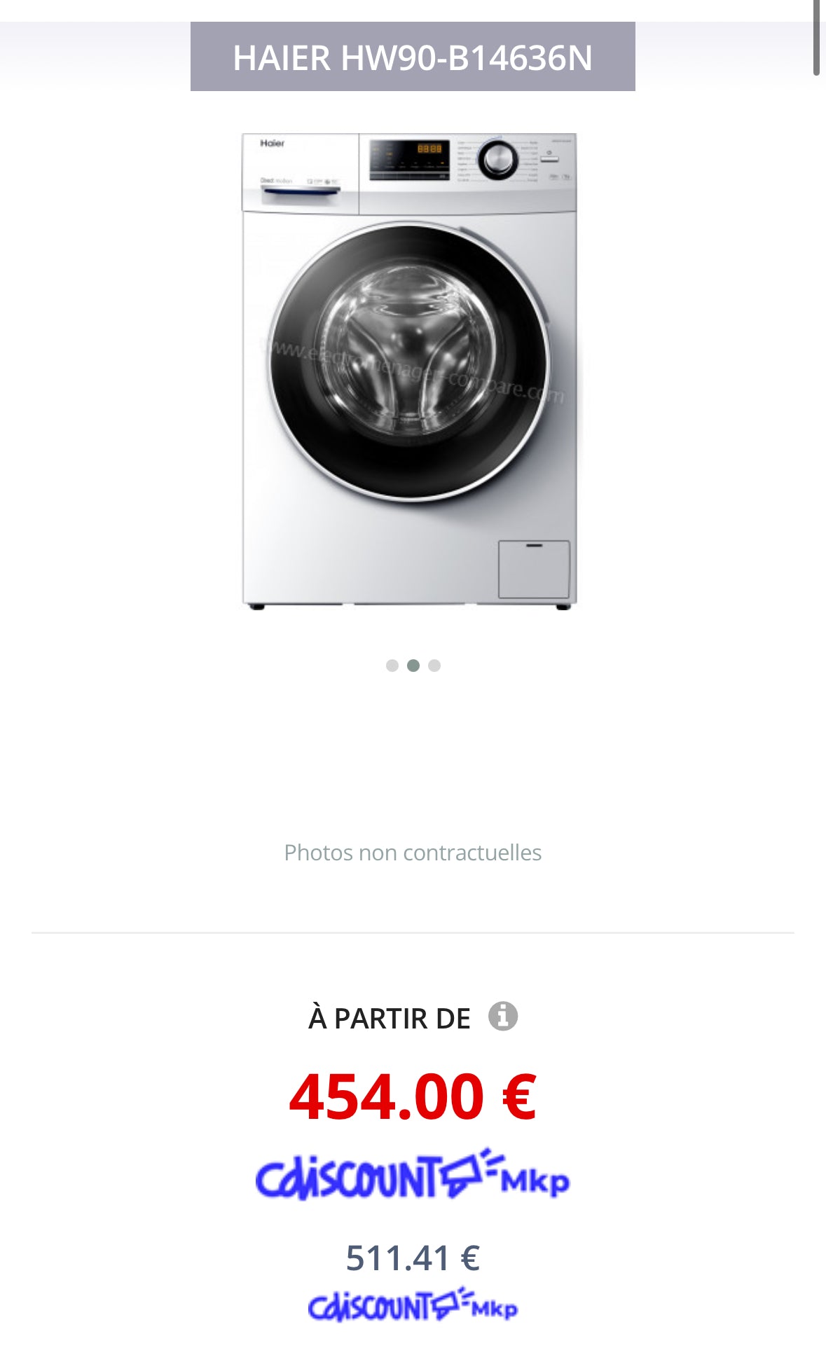 Lave-Linge HAIER 9 Kg GARANTIE 1 AN