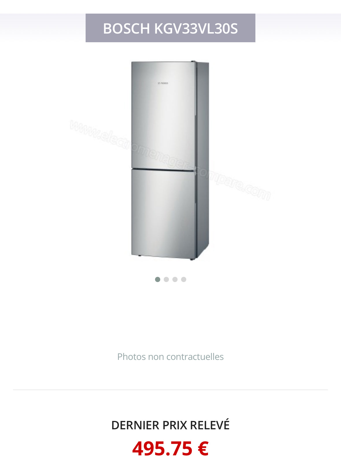 Frigo Combiné BOSCH Froid Brassé GARANTIE 1 AN