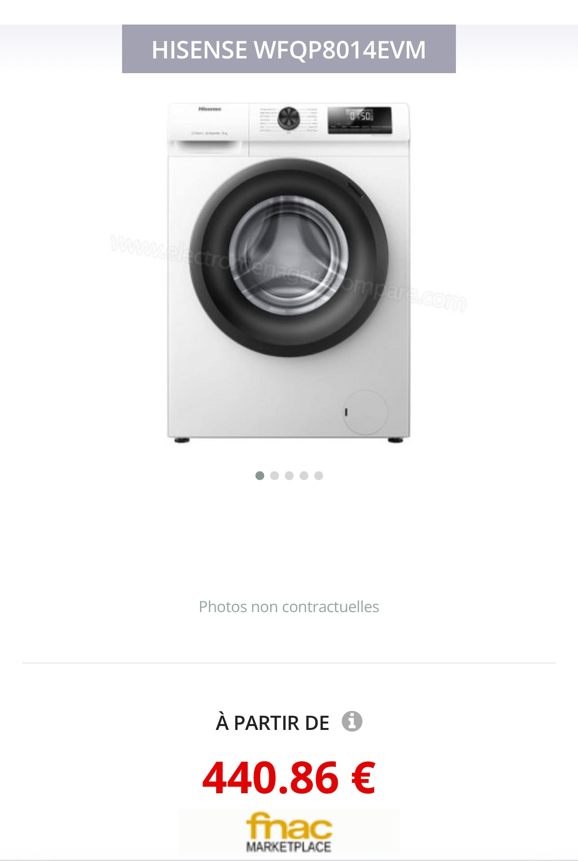 Lave-Linge HISENSE 8 Kg GARANTIE 1 AN
