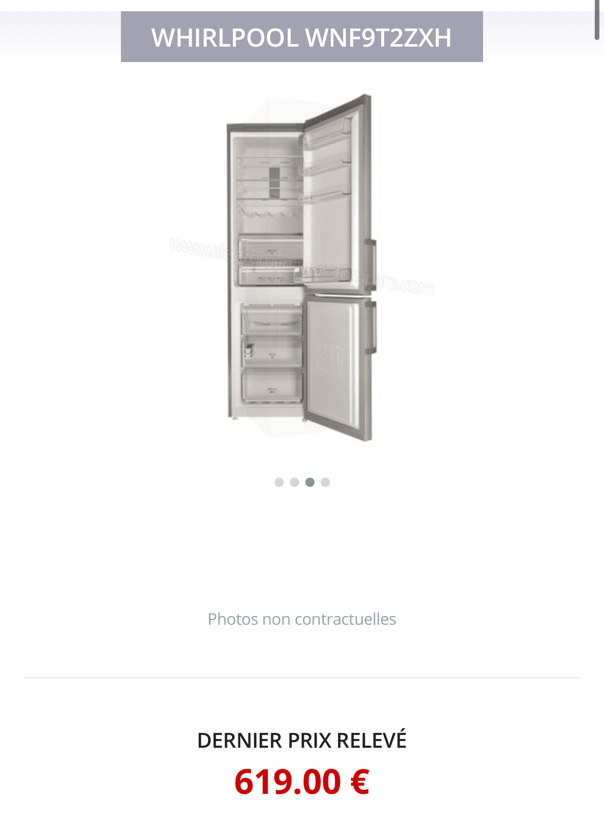 Frigo Combiné WHIRLPOOL No Frost GARANTIE 1 AN