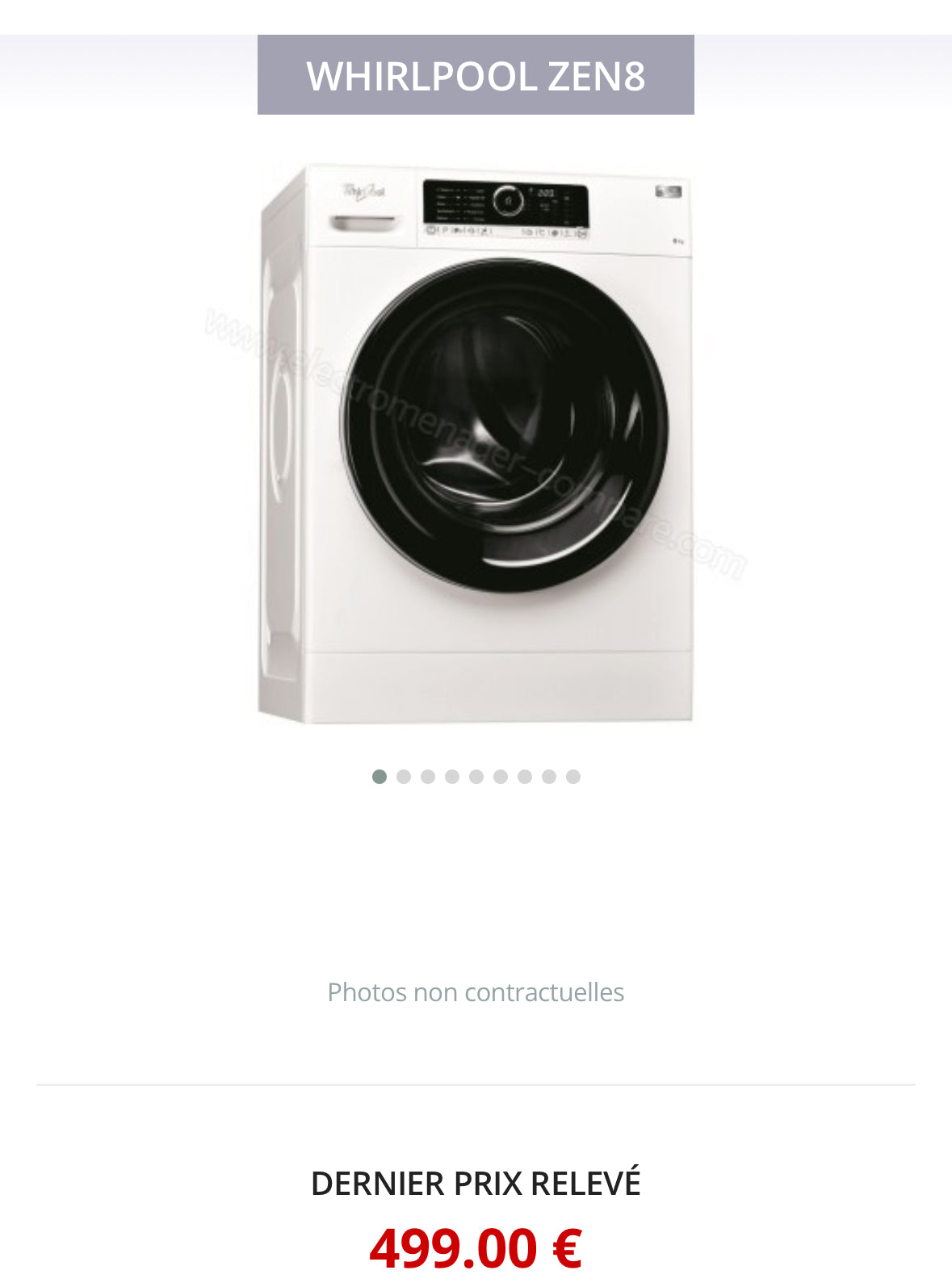 Lave-Linge WHIRLPOOL 8 Kg GARANTIE 1 AN