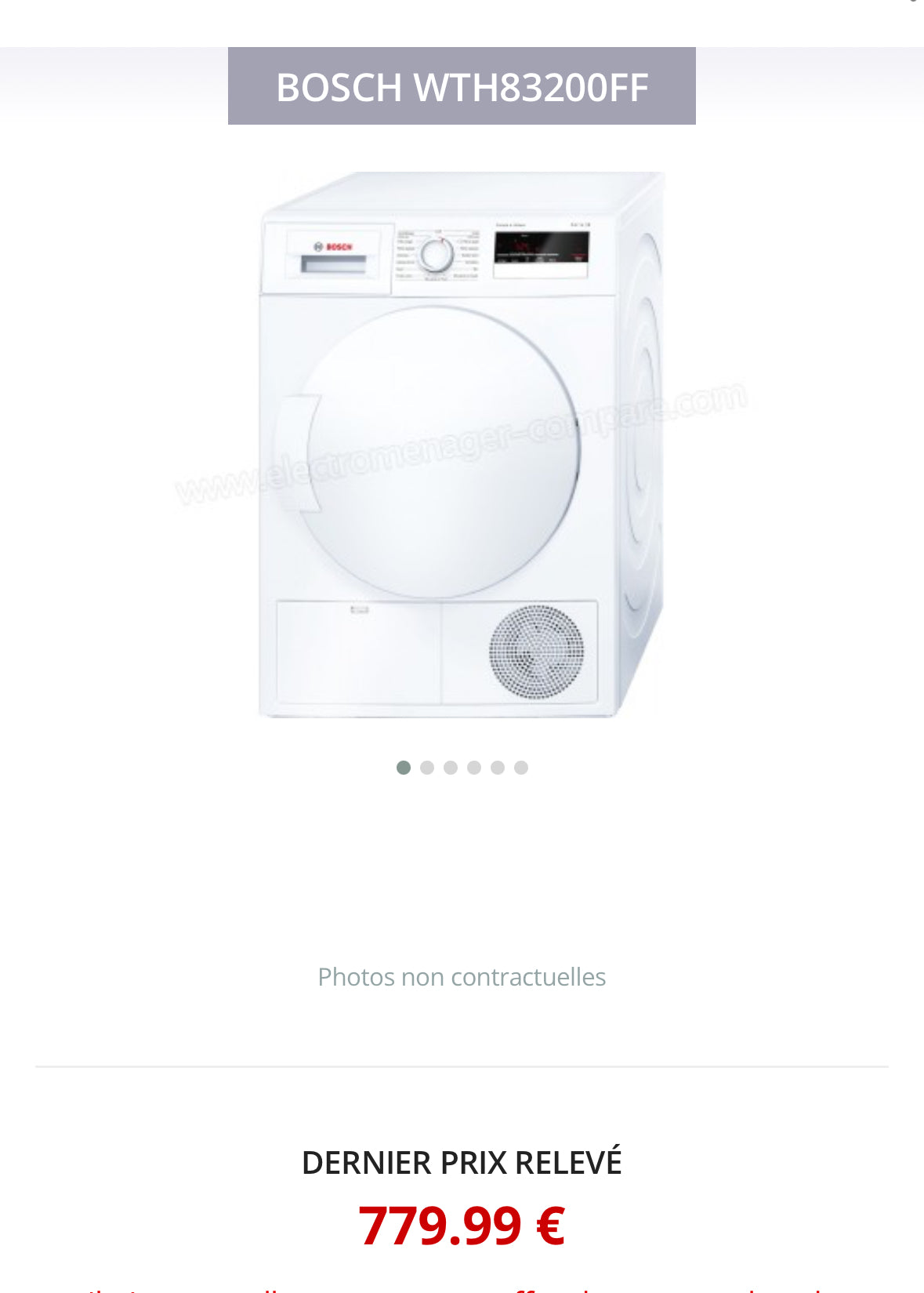 Sèche-linge BOSCH 8 Kg GARANTIE 1 AN