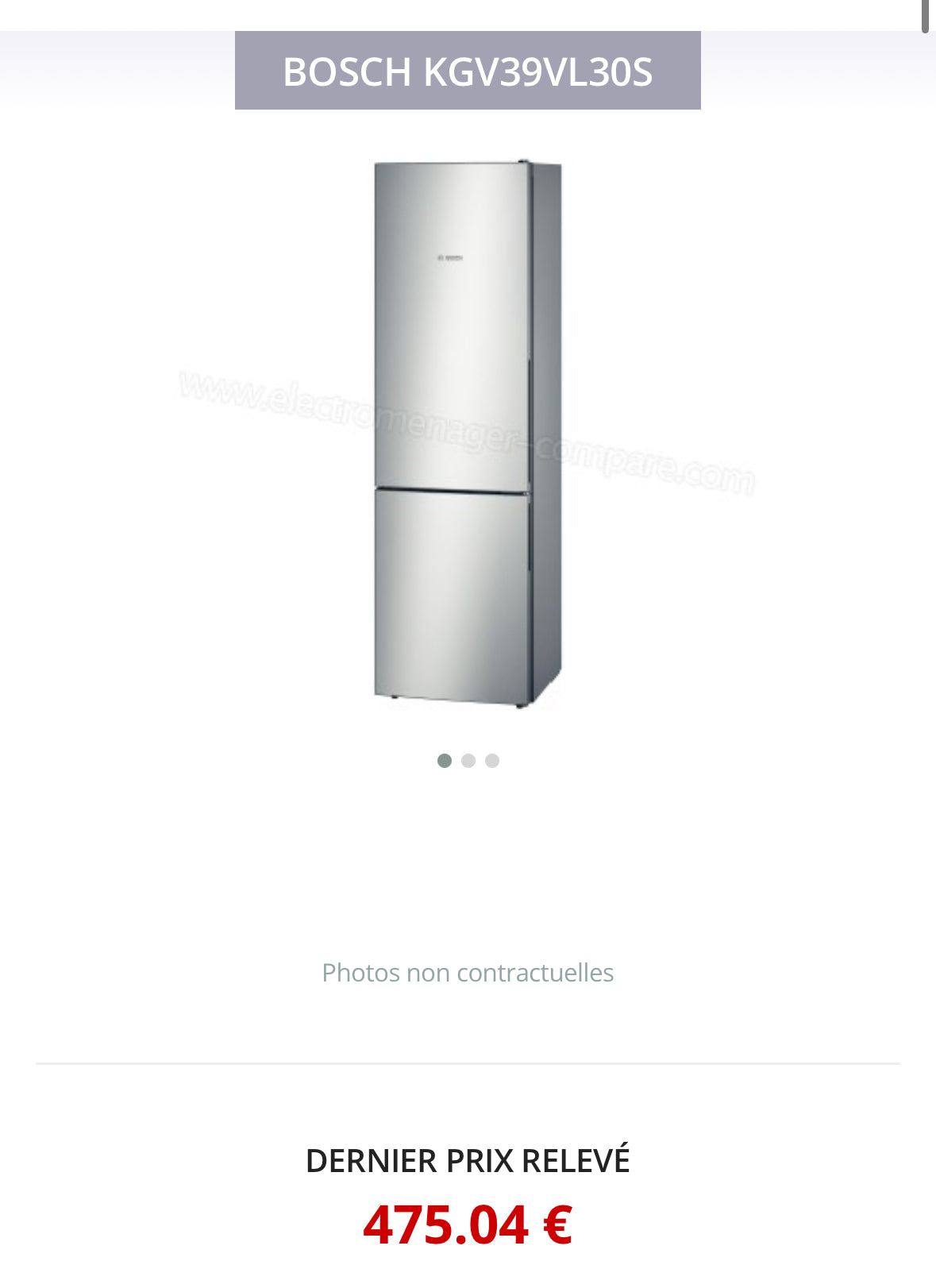 Frigo Combiné BOSCH Froid Brassé GARANTIE 1 AN