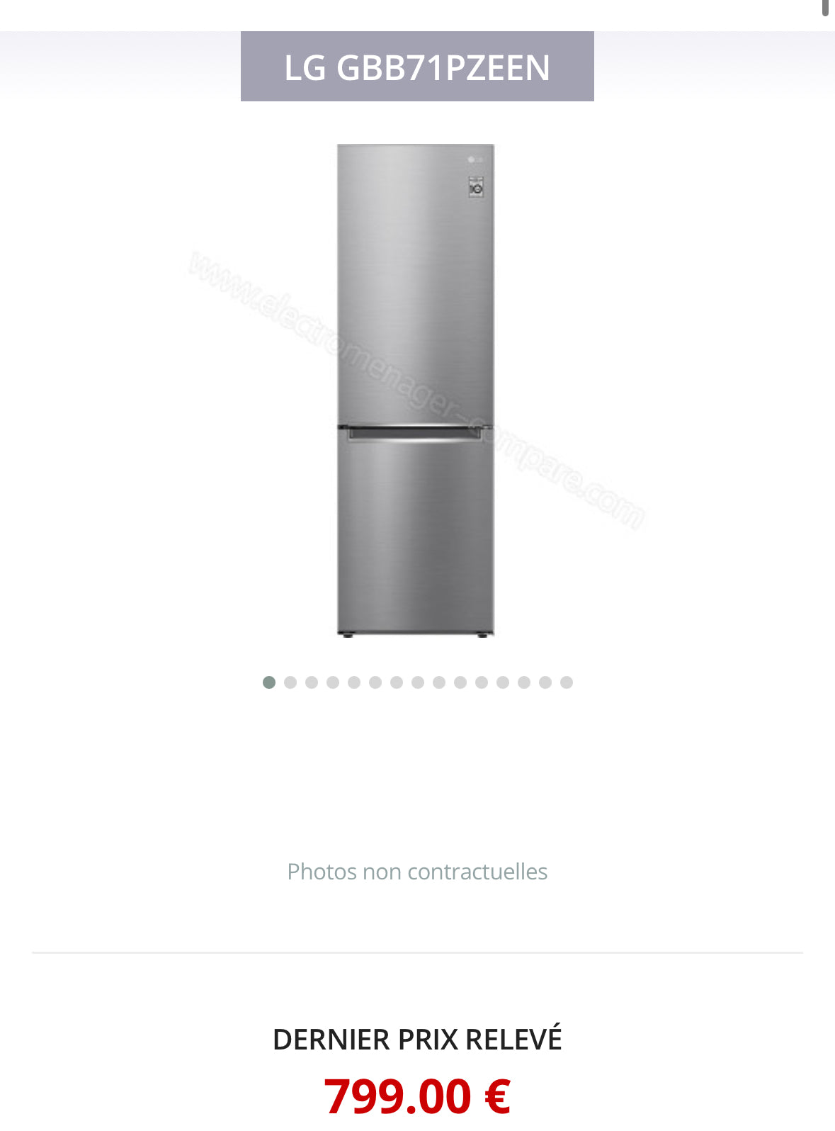 Frigo Combiné LG No Frost GARANTIE 1 AN
