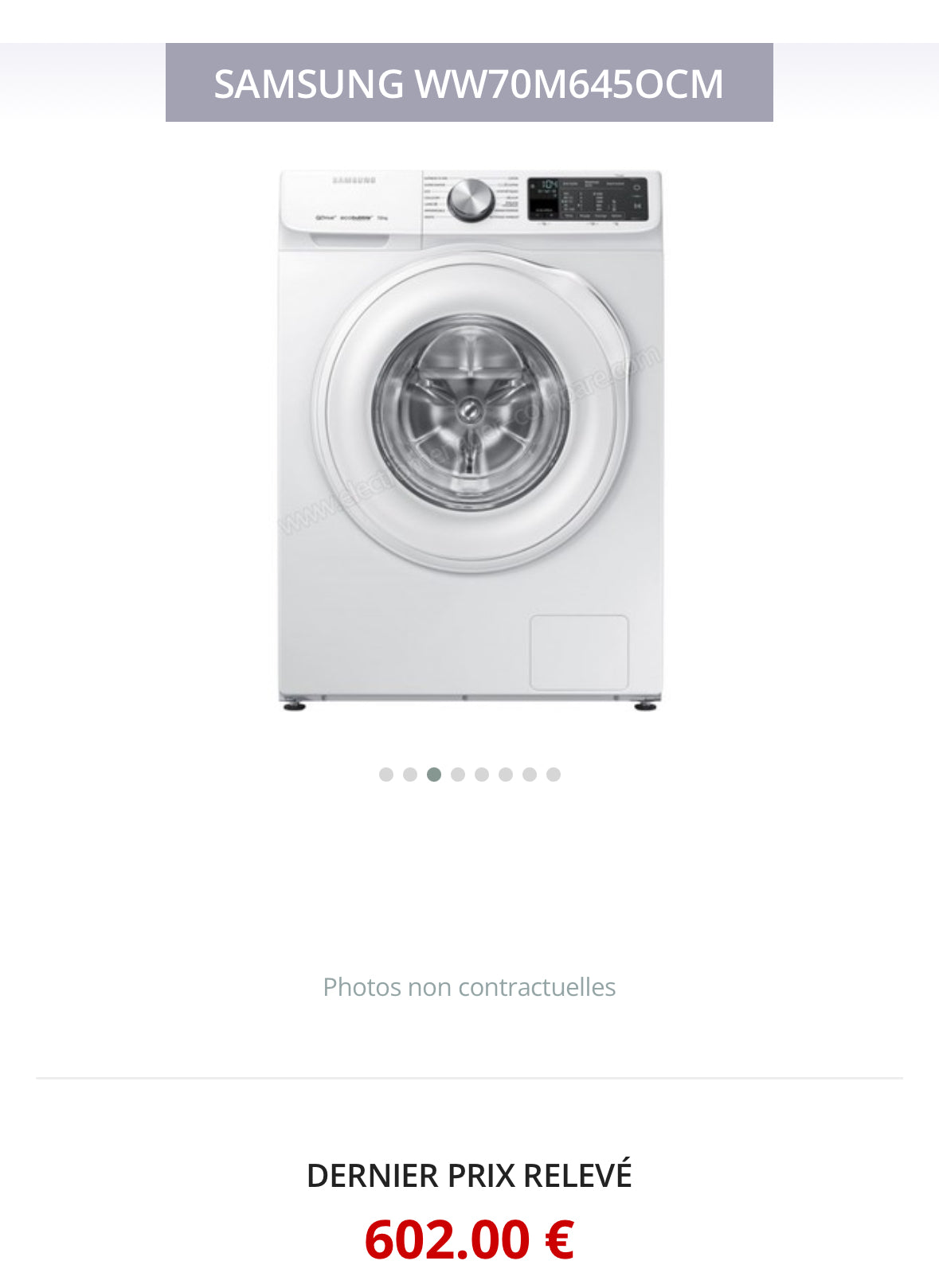 Lave-Linge SAMSUNG 7 Kg GARANTIE 1 AN