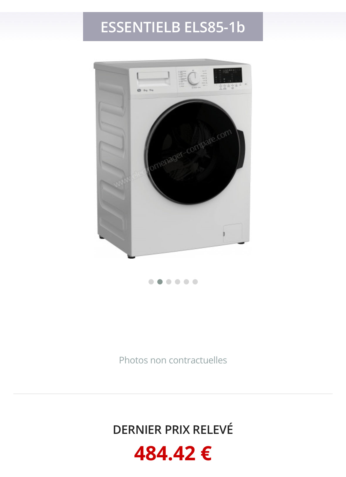 Lave-Linge Séchant ESSENTIEL B 8 / 5 Kg GARANTIE 1 AN
