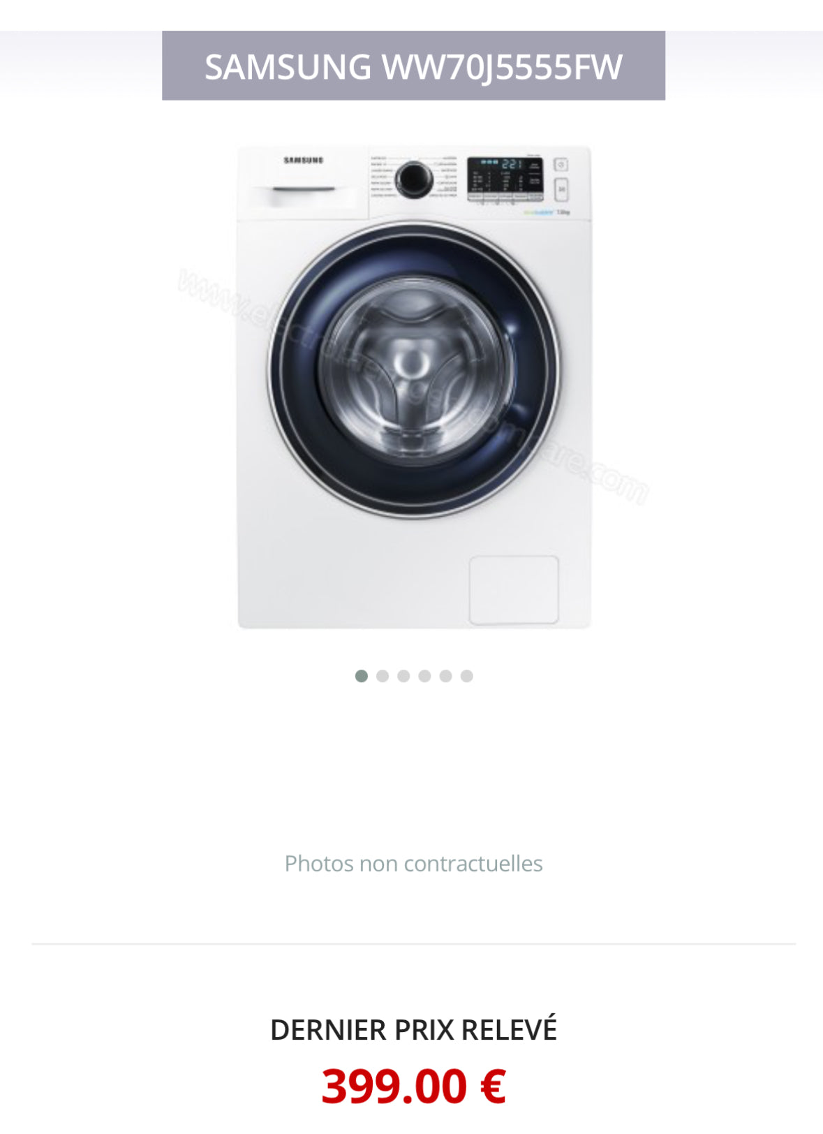 Lave-Linge SAMSUNG 7 Kg GARANTIE 1 AN